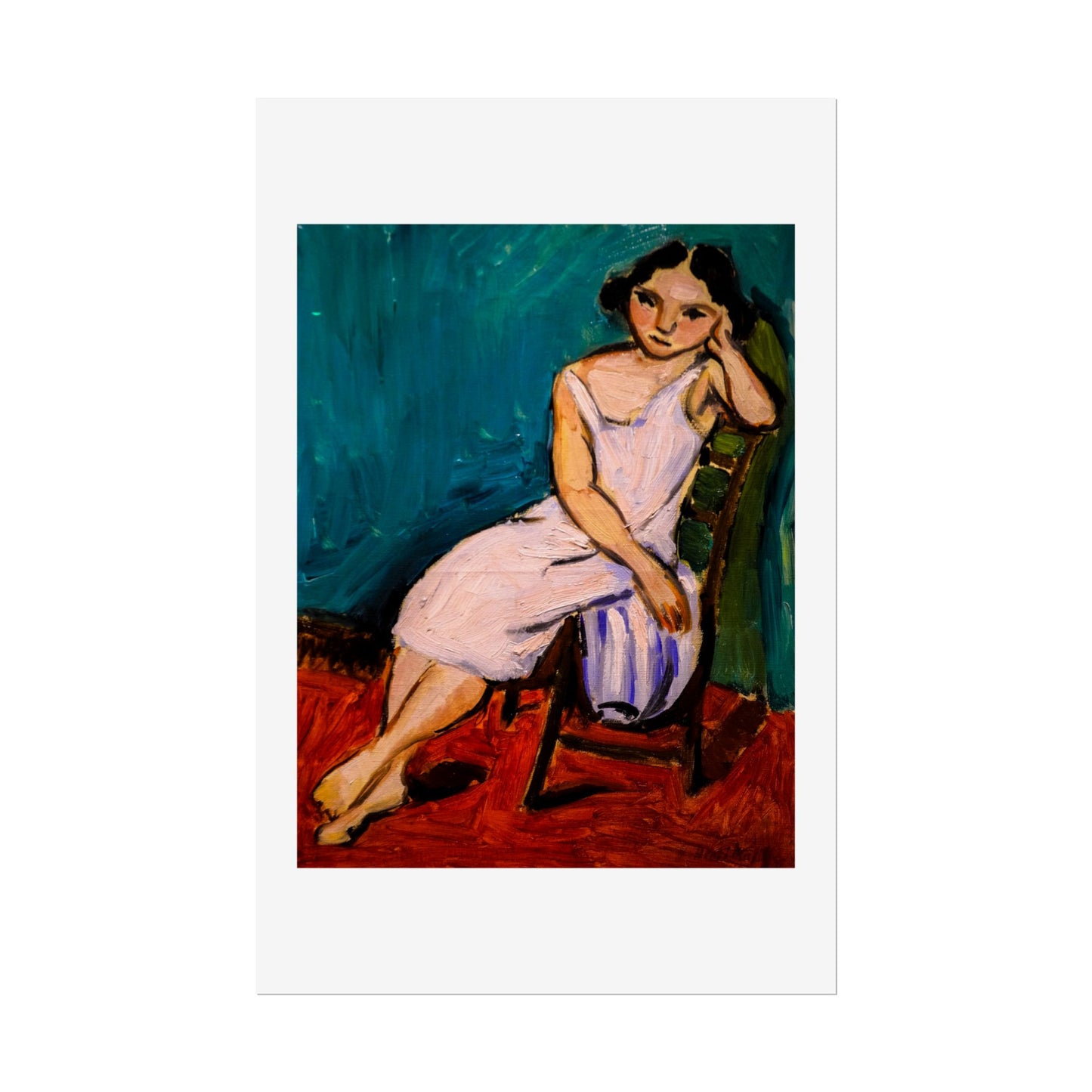 Jeune Fille assise by Henri Matisse Wall Art Print