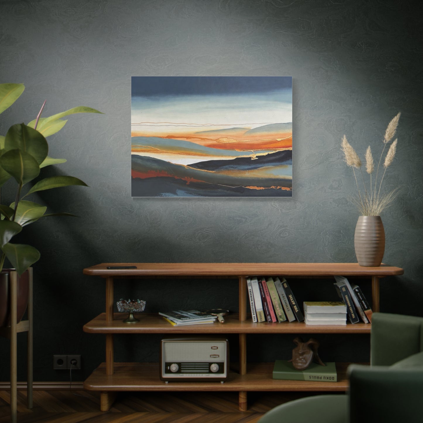 Abstract Coastal Sunset Canvas Print — Matte Stretched Wall Art