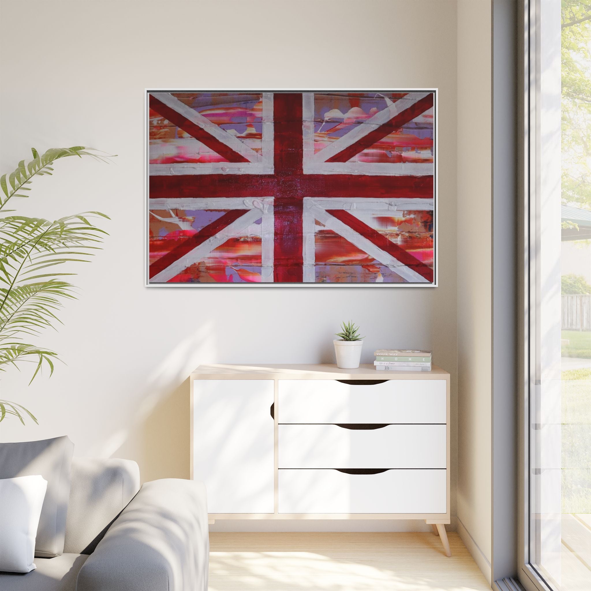 Union Jack is back! by Norman Barrett Framed Matte Canvas Print Wall Art