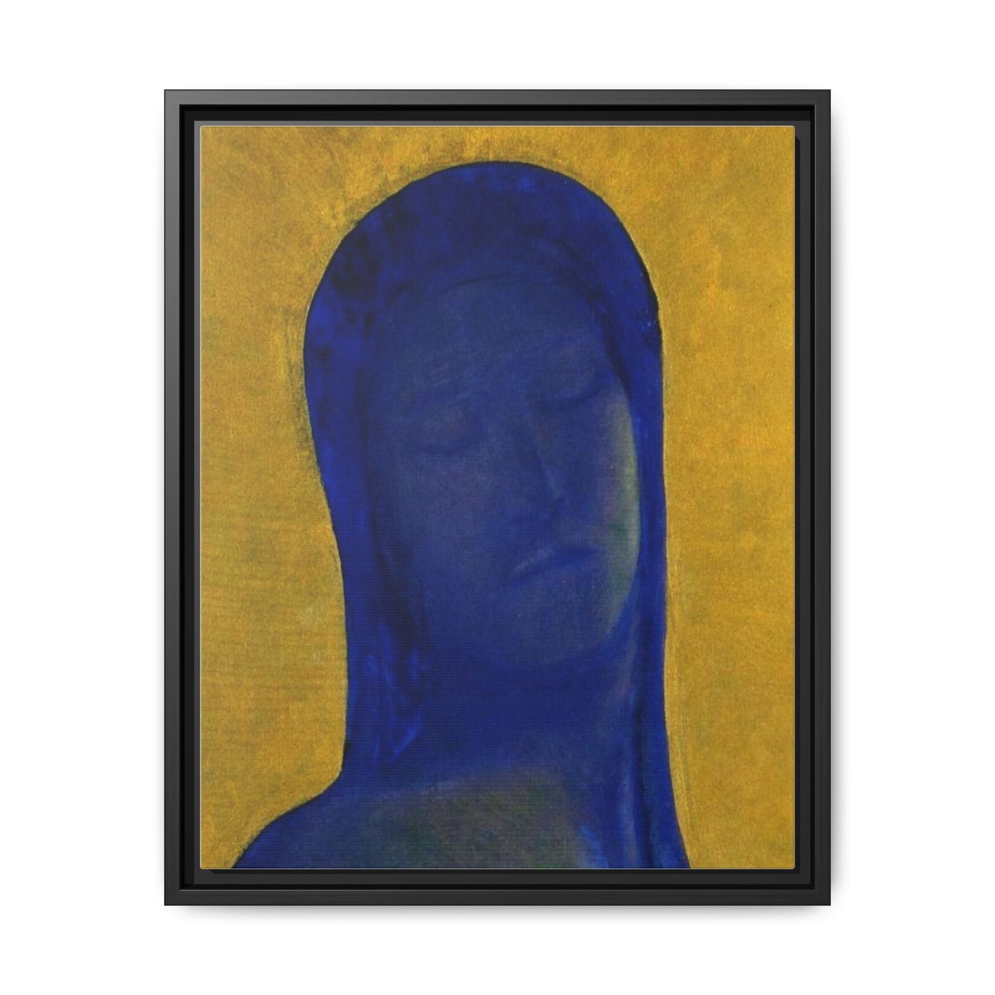Closed Eyes by Odilon Redon Framed Matte Canvas Wall Art Print