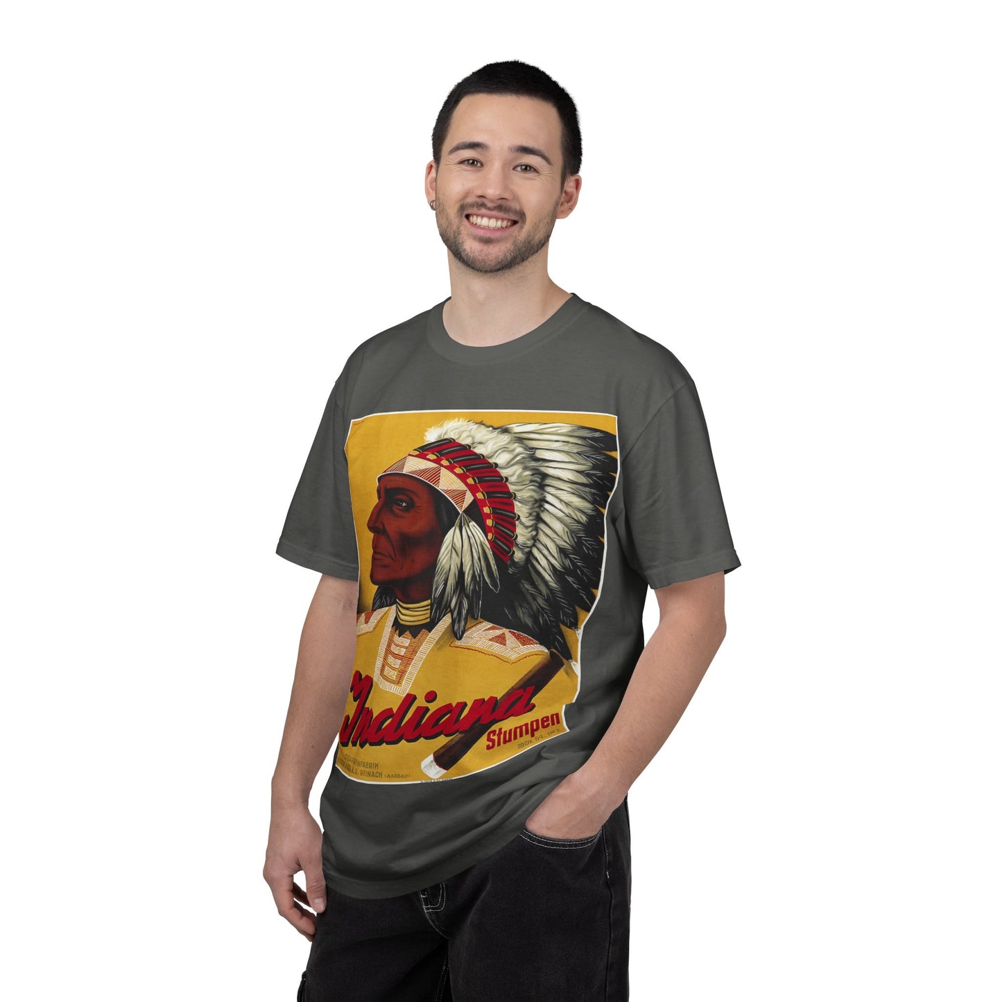 T-Shirt — Retro 'Indiana' Native Chief Vintage Poster Design