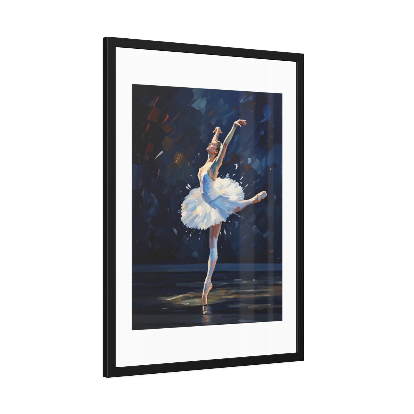 Ballet Dancer Framed Poster — Elegant Prima Ballerina Wall Art