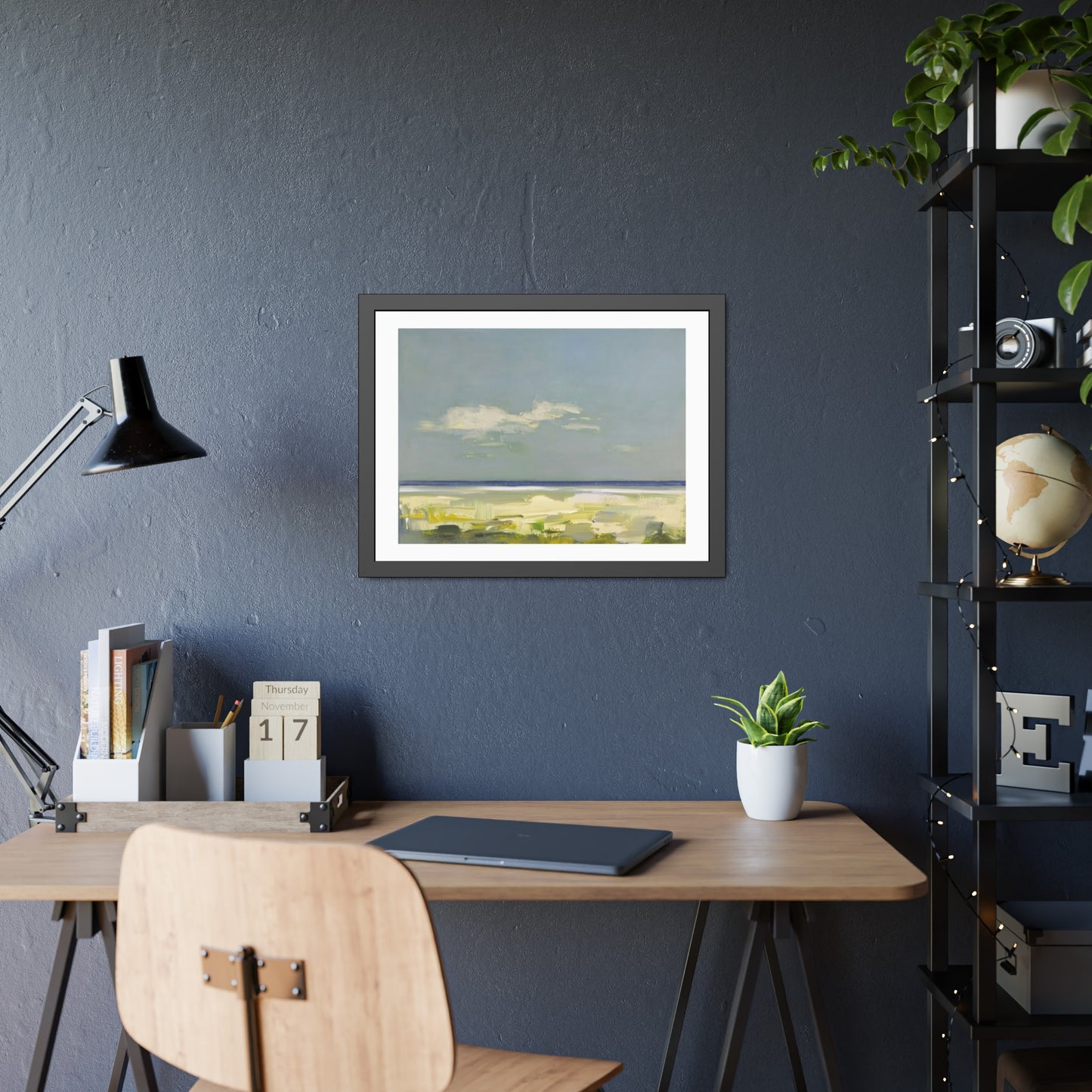 Framed Beach Print Poster — Coastal Landscape Wall Art