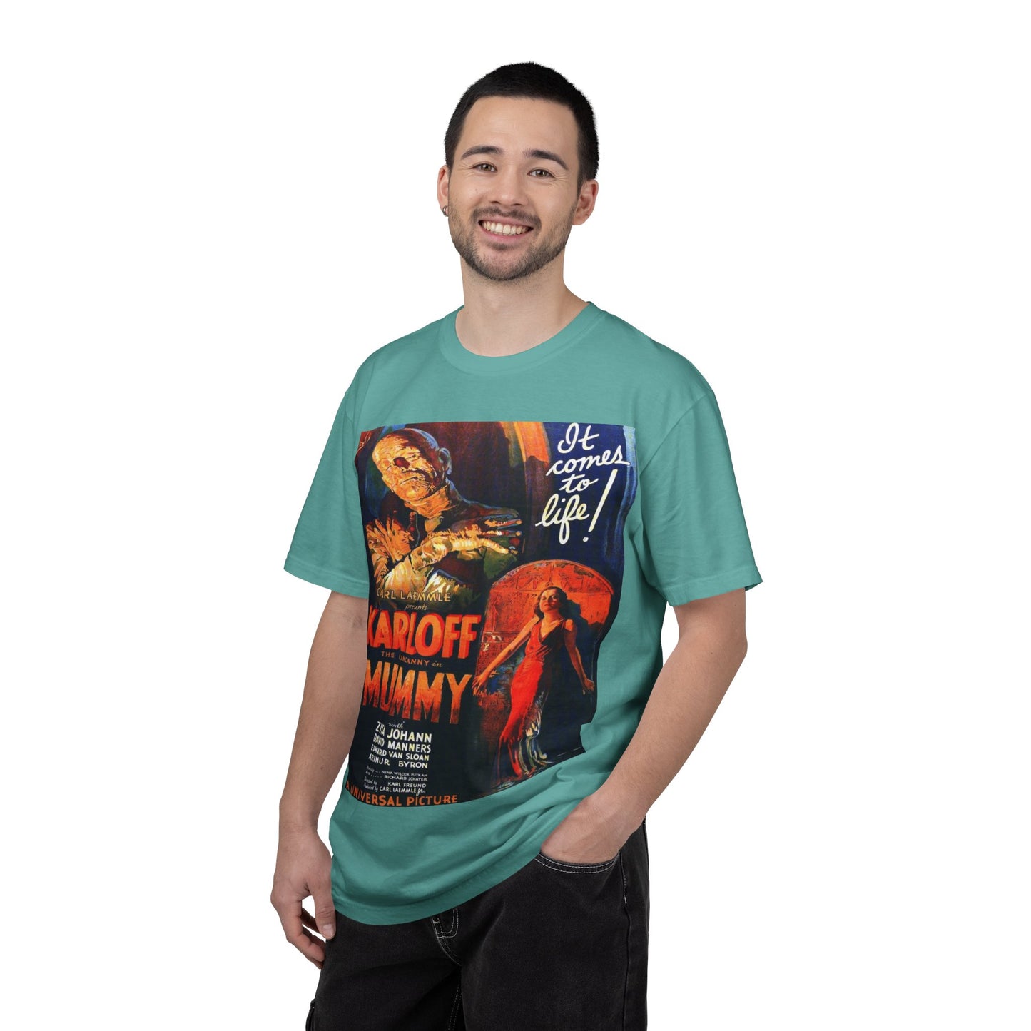 Mummy Movie Poster T‑Shirt — Vintage Karloff Horror Graphic Tee