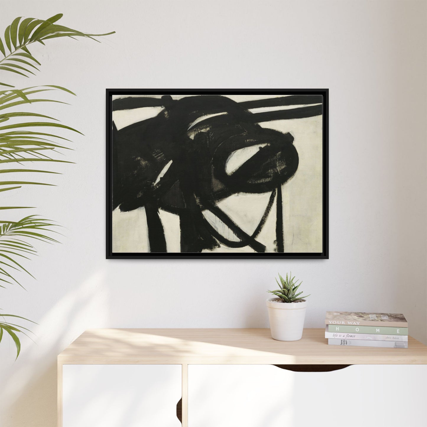 Chief by Franz Kline Abstract Matte Canvas Framed Wall Art