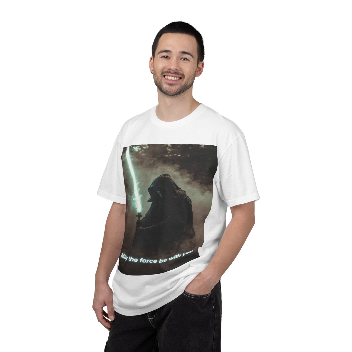 T-Shirt — 'May the force be with you' Lightsaber Sci‑Fi Graphic Tee