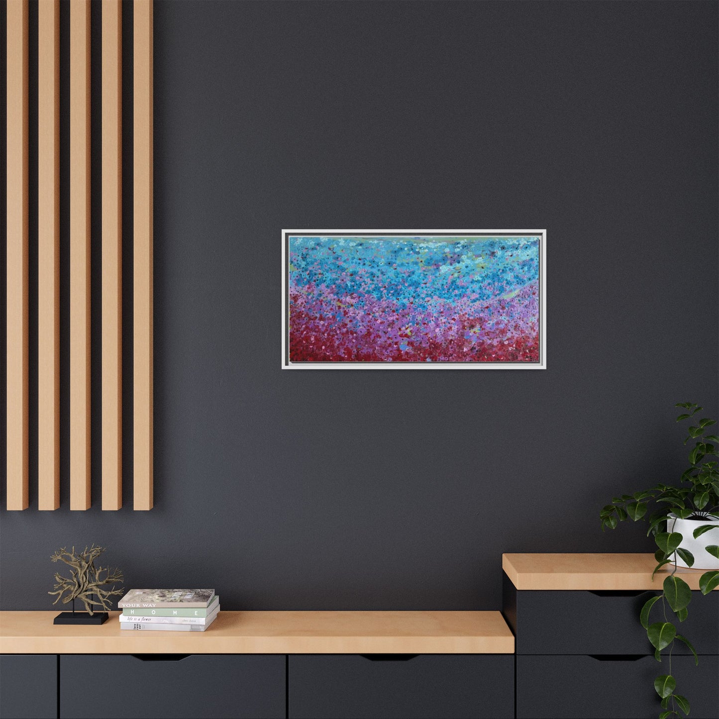 Bloom by Unknown Framed Matte Canvas Abstract Floral Field Wall Art