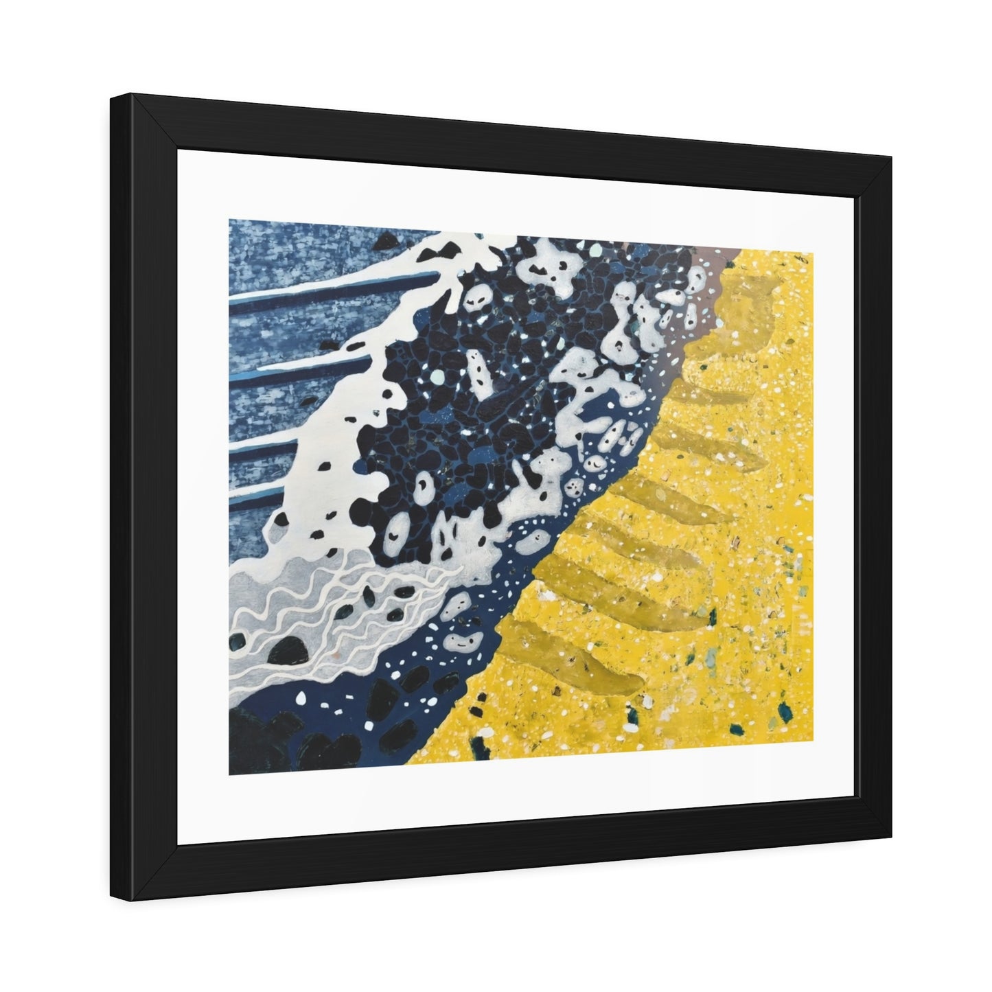 Coastal Wave Abstract — Framed Paper Poster