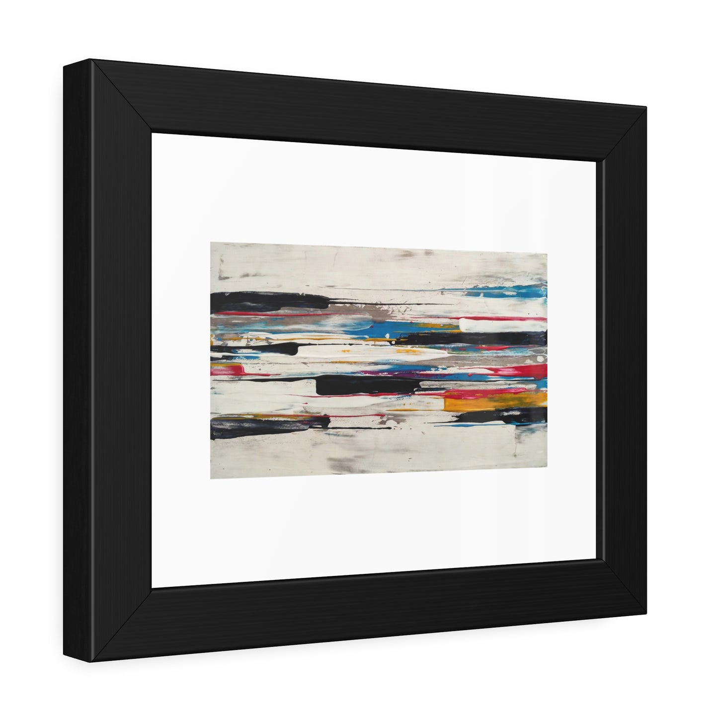 Abstract Color Stripe Framed Poster - Modern Minimalist Wall Art