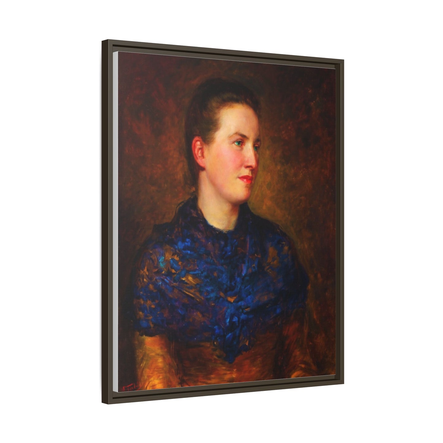 Framed Matte Canvas Portrait Print — Classic Victorian Woman Wall Art