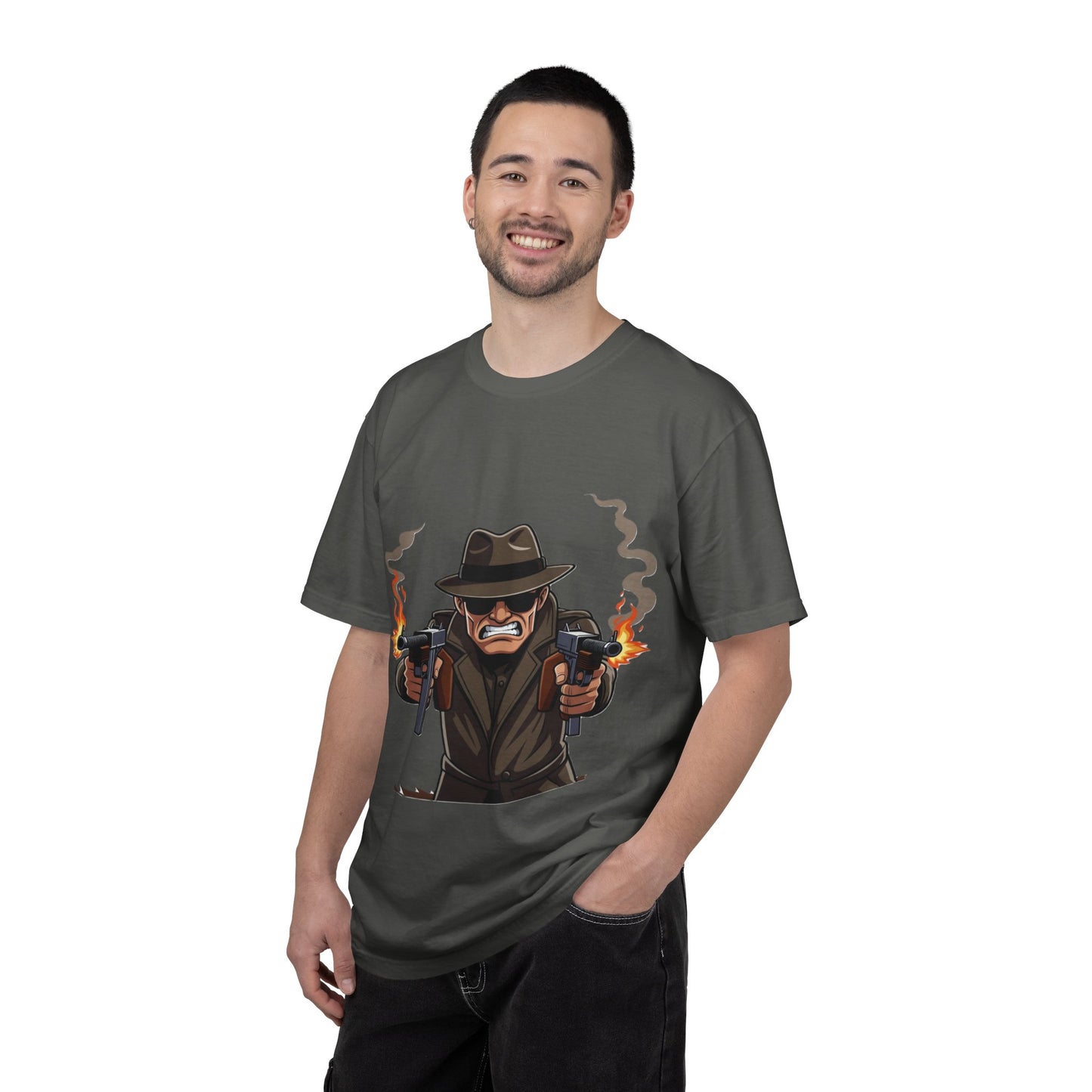Vintage Gangster Shooter T-Shirt – Retro Mobster Graphic Tee