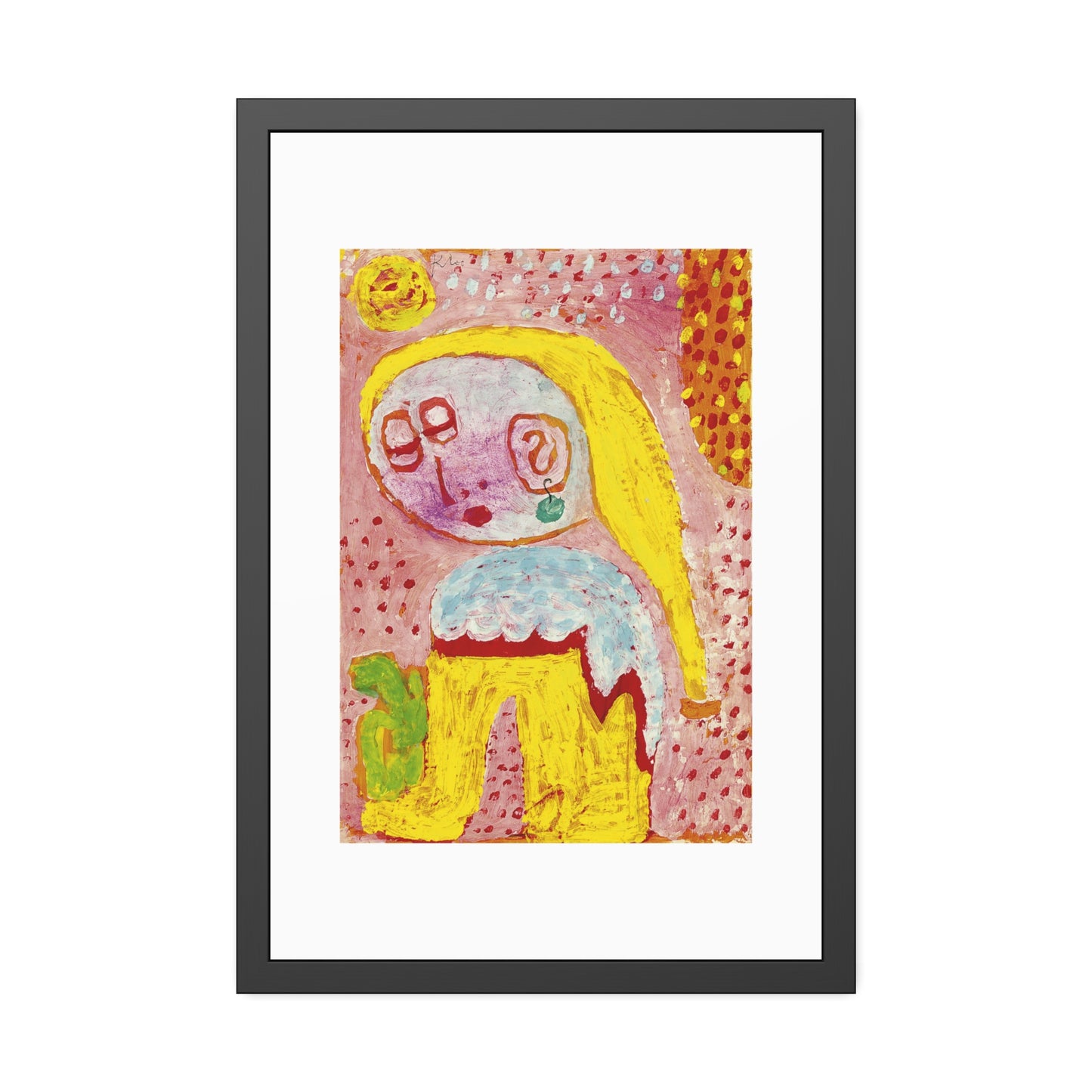 Magdalena vor der Bekehrung by Paul Klee Framed Abstract Wall Art Print