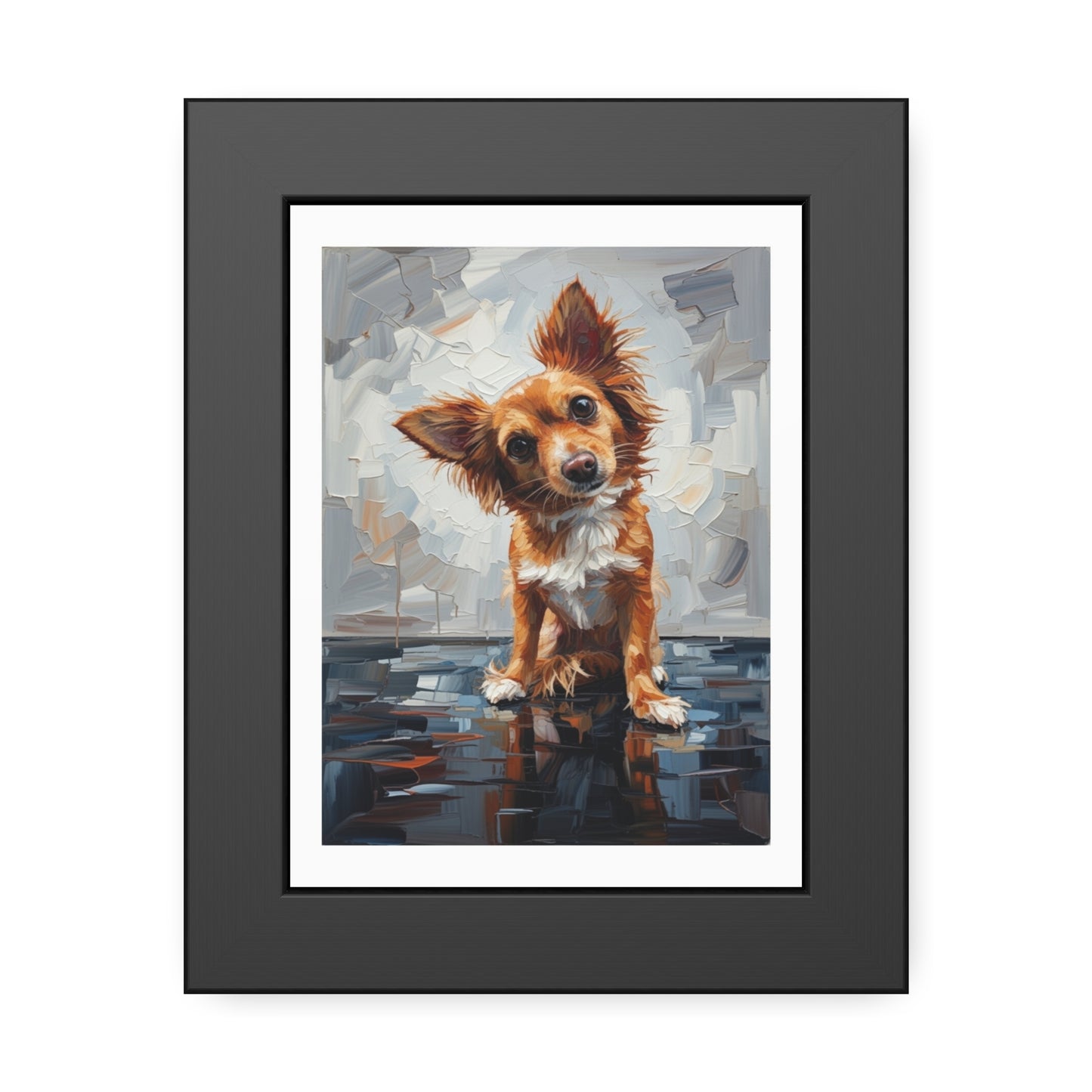 Dog Portrait Framed Poster — Cute Puppy Wall Art