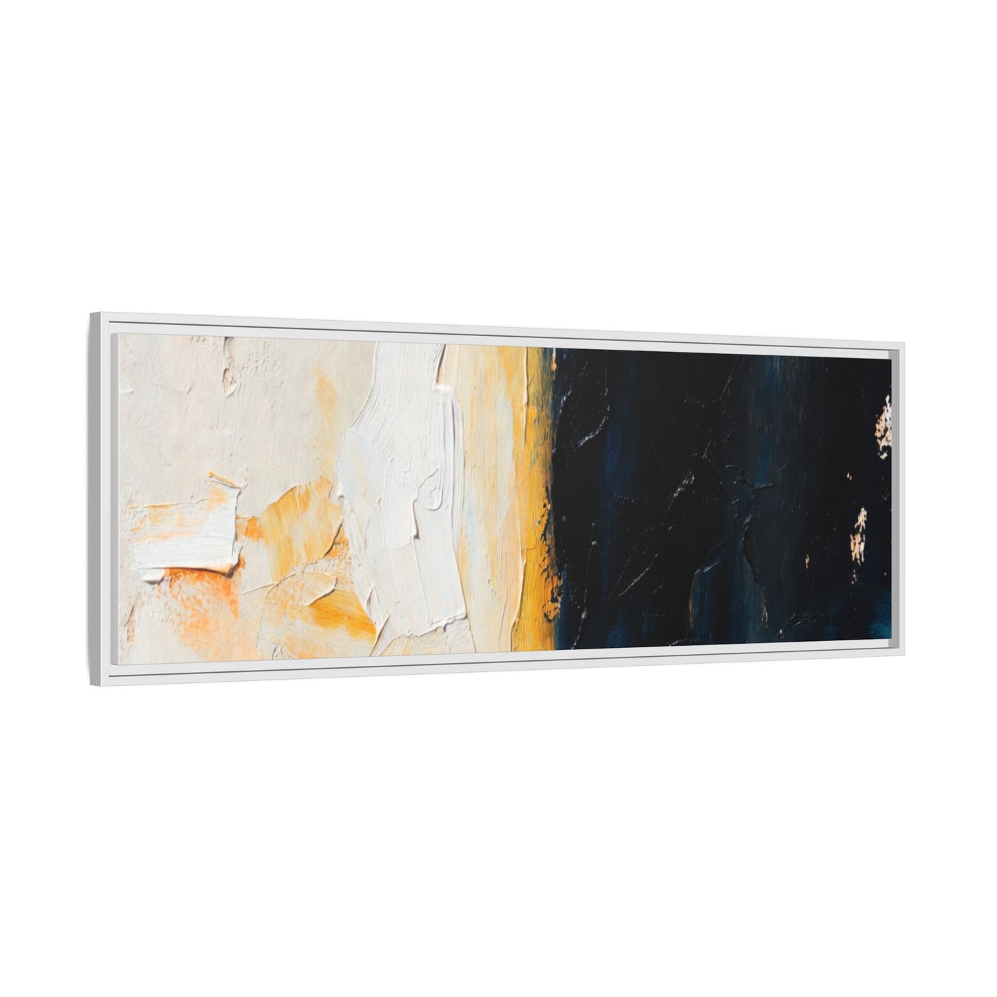 Abstract Coastal Texture Framed Canvas Art — Matte Multi-Color Wall Print