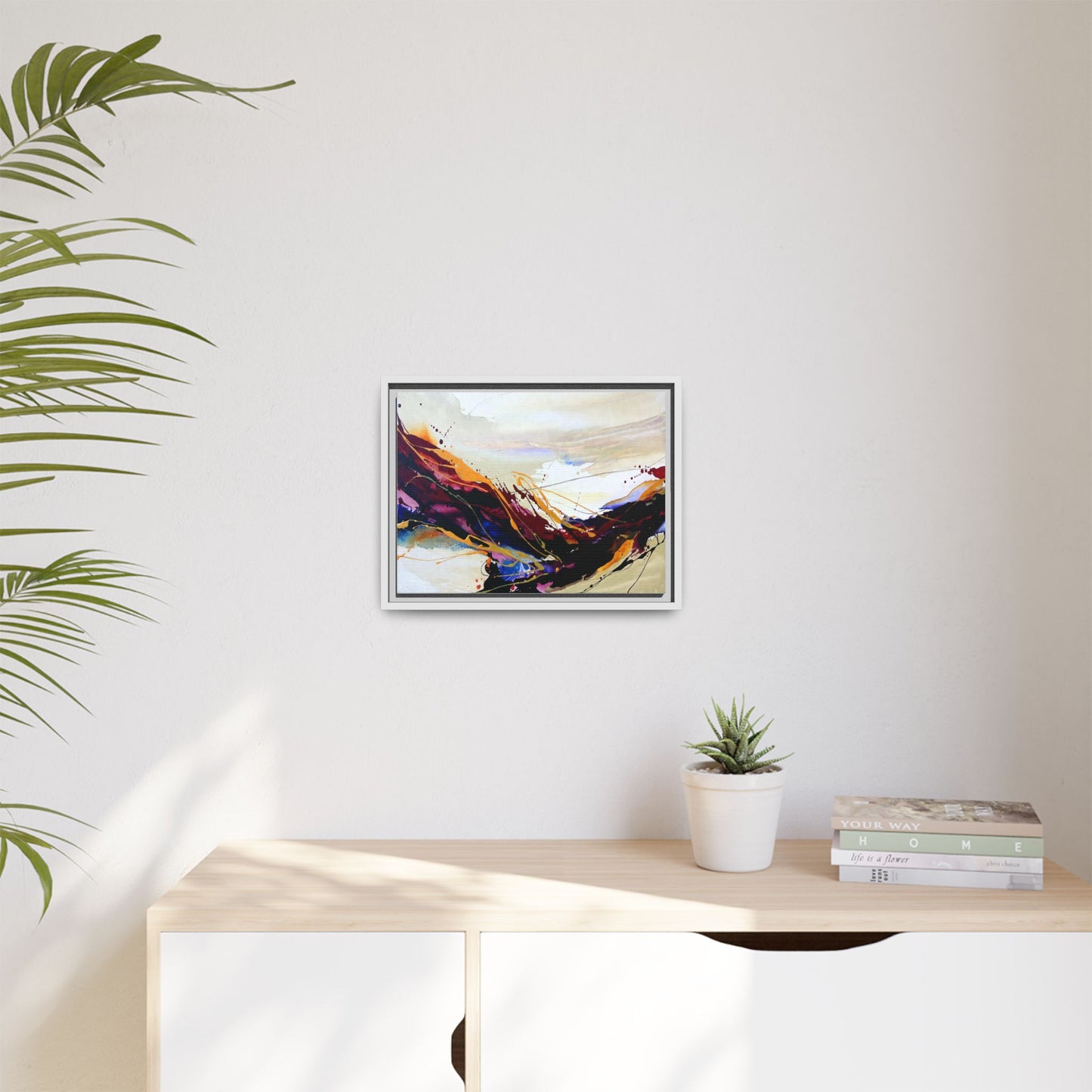 Abstract Flow Matte Canvas Framed Wall Art