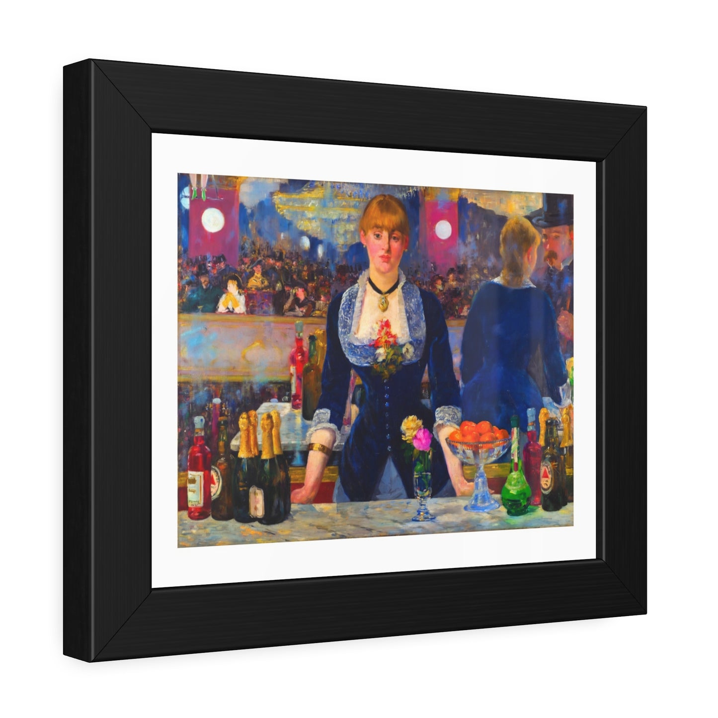 Framed Art Poster — 'A Bar at the Folies‑Bergère' Vintage Impressionist Print