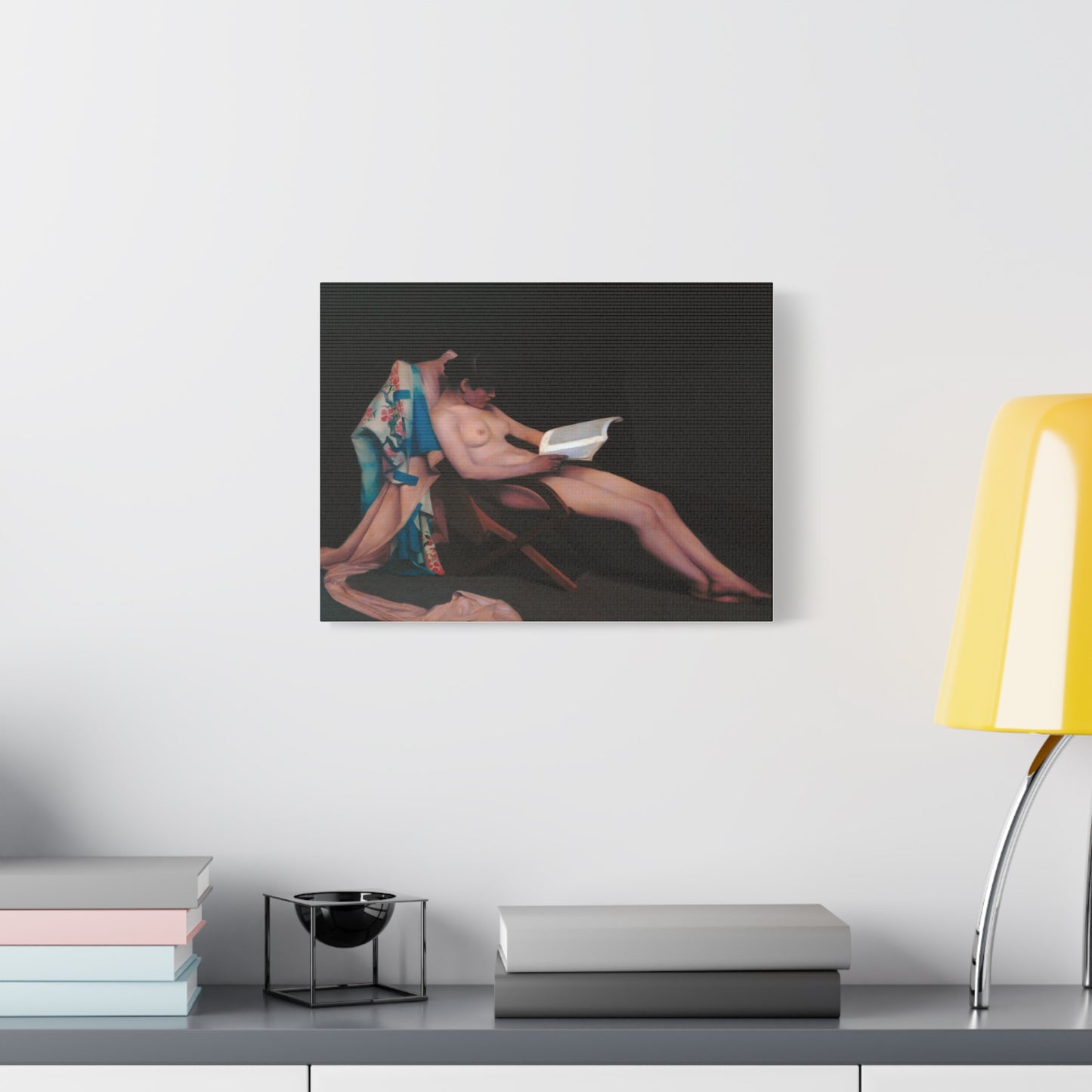 The reading girl by Theodore Roussel Matte Canvas Wall Art Print