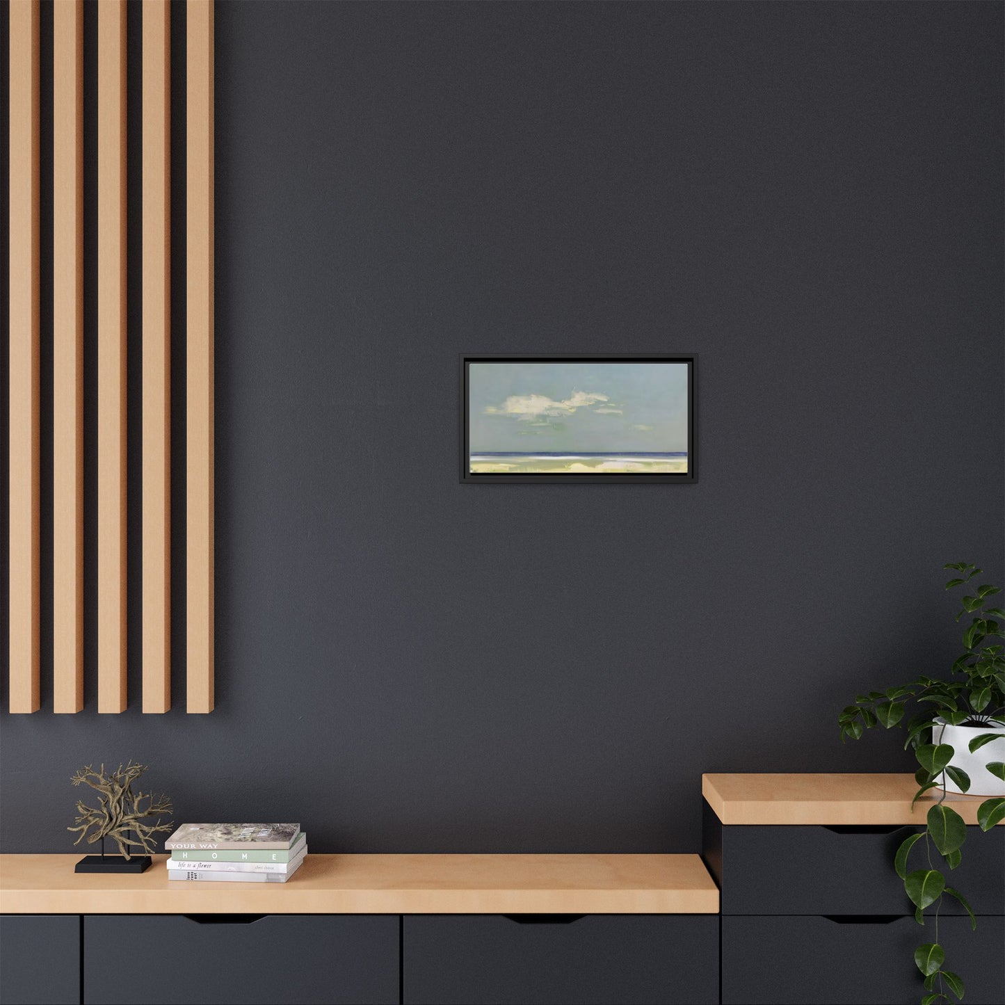 Coastal Calm Matte Canvas Framed Wall Art