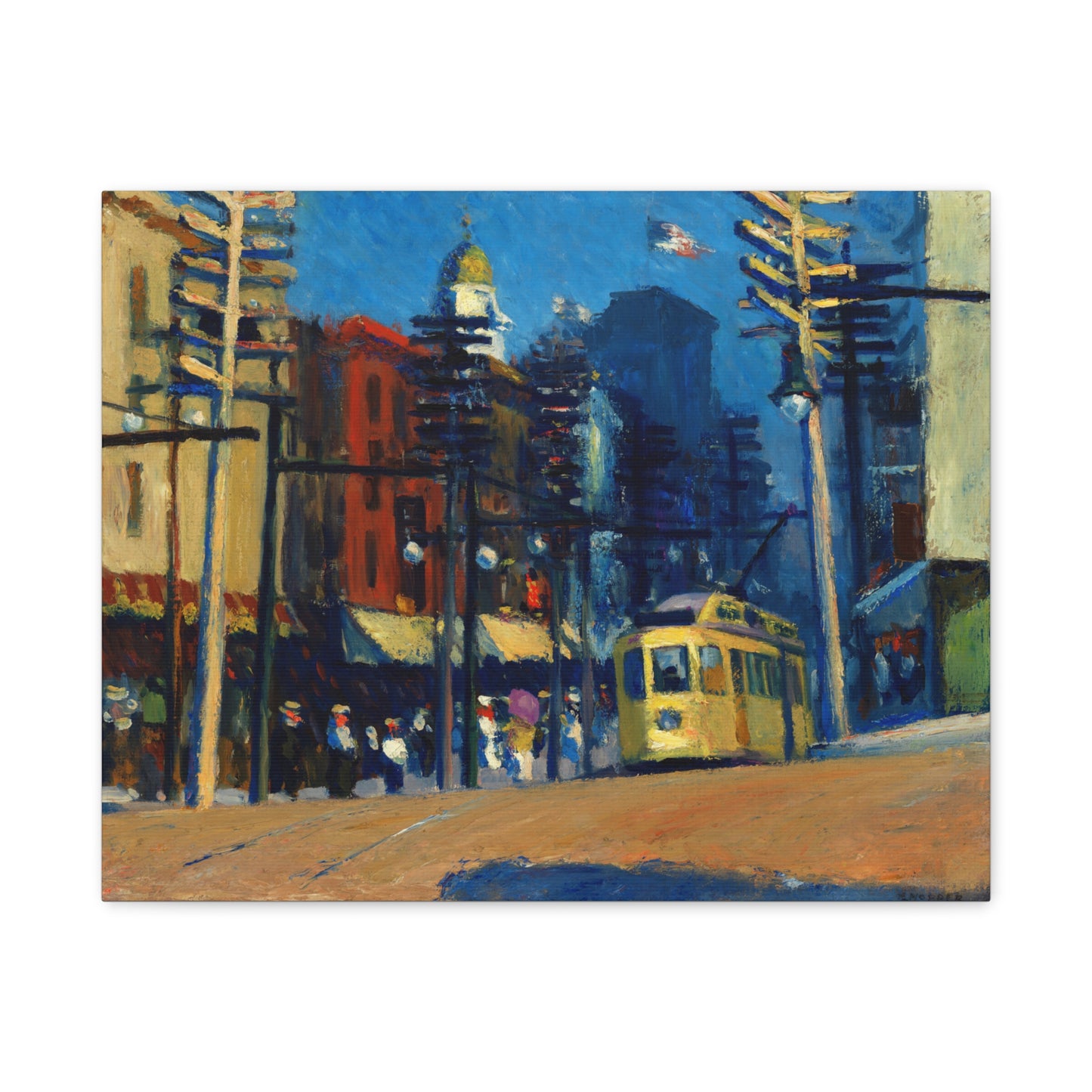 Yonkers by Edward Hopper Matte Canvas Wall Art Print