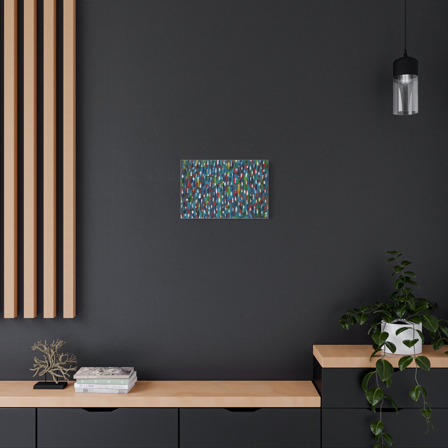 Colours Of The Soul Reflecting On Water by Ariel Chavarro Avila Matte Canvas Wall Art