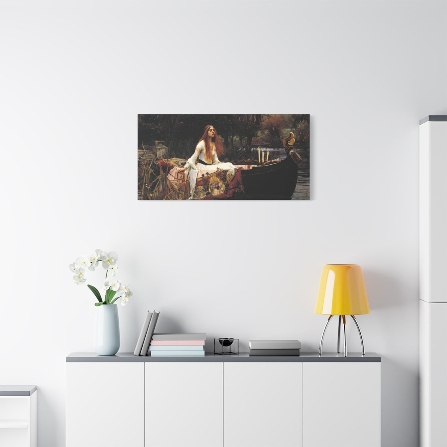 The Lady of Shalott by John William Waterhouse Matte Canvas Wall Art Print
