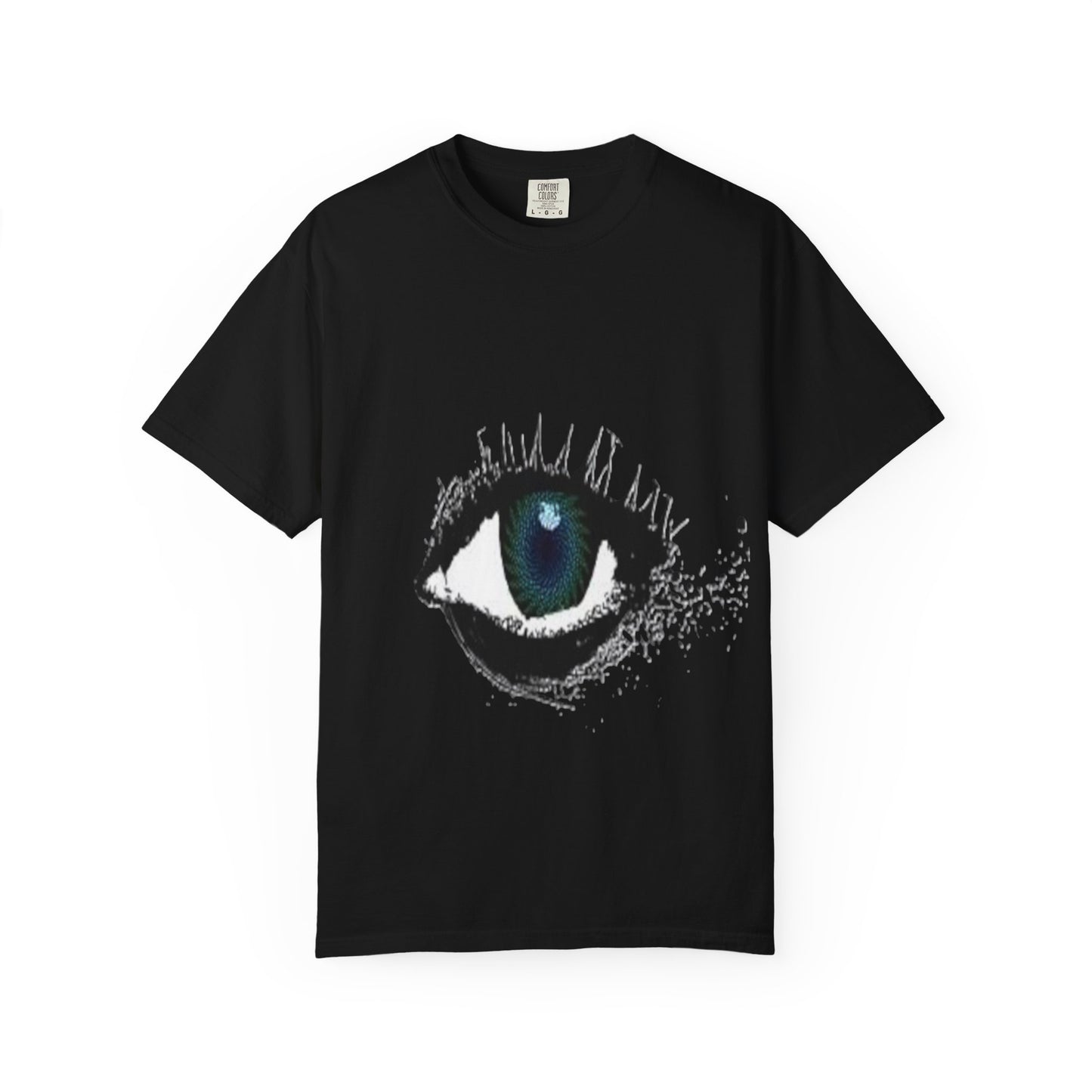 Eye Graphic T-Shirt — Blue Iris Grunge Art Tee