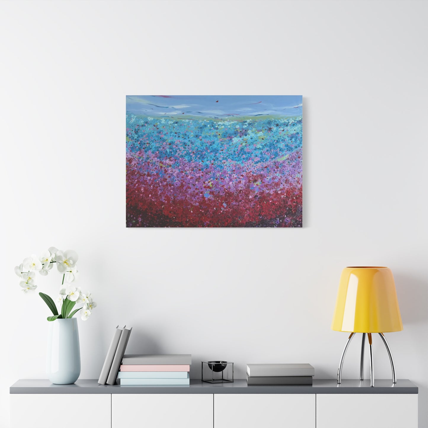 Bloom by Unknown Abstract Coastal Bloom Canvas Wall Art — Matte Stretched 1.25"