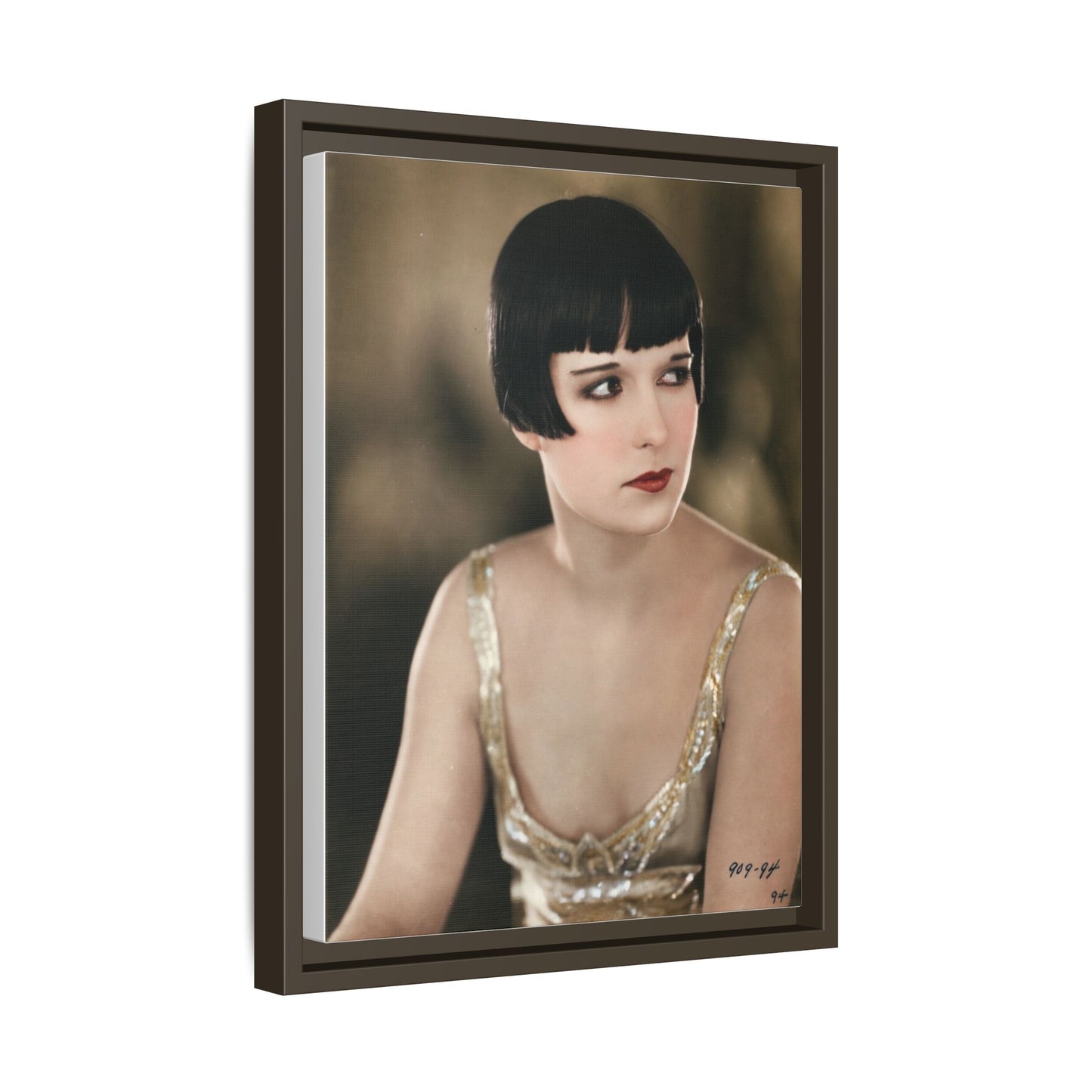 Vintage Louise Brooks Portrait Matte Canvas Framed Wall Art