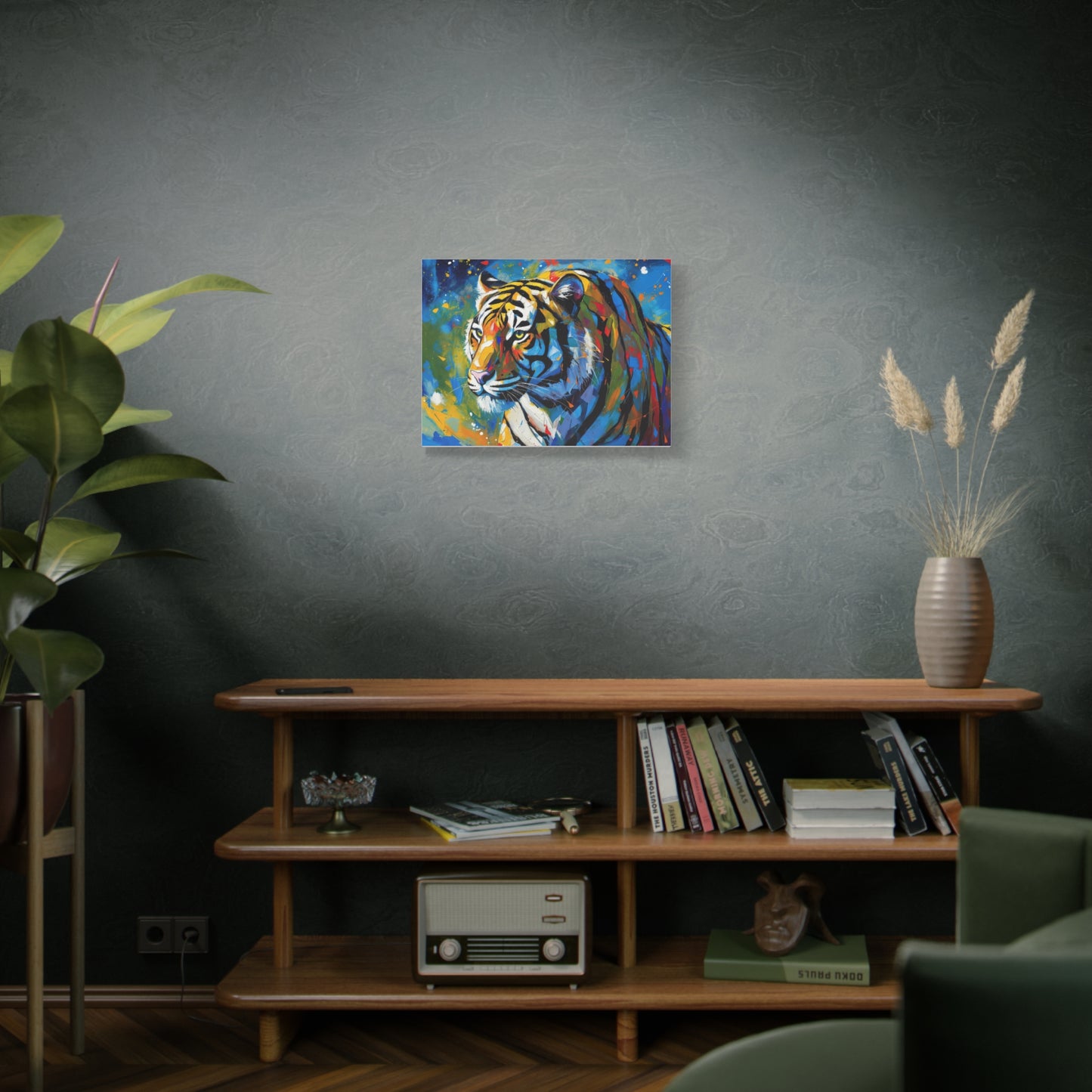 Colorful Tiger Matte Canvas Wall Art — Vibrant Stretched 1.25"