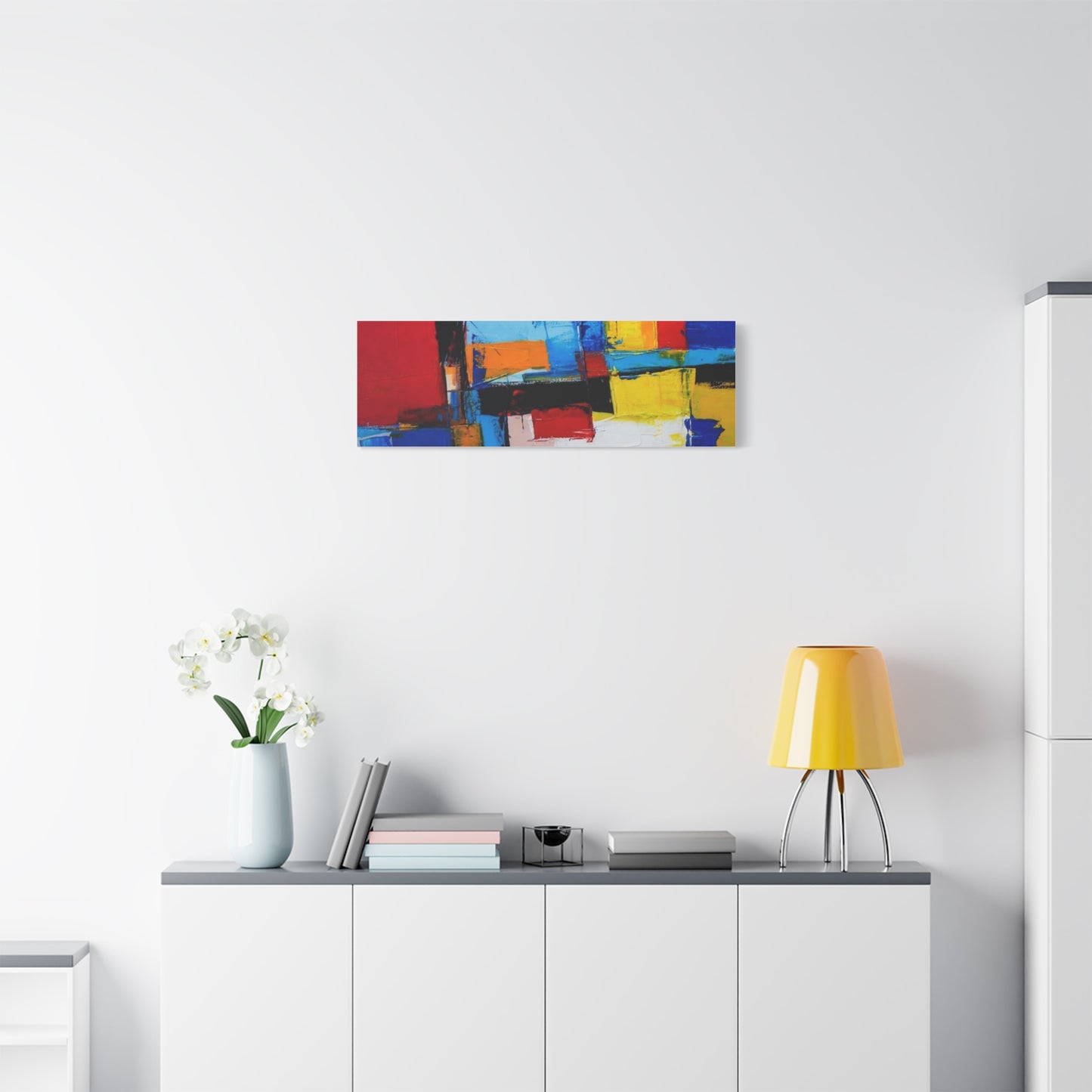 Abstract Color Block Canvas Print — Modern Geometric Wall Art