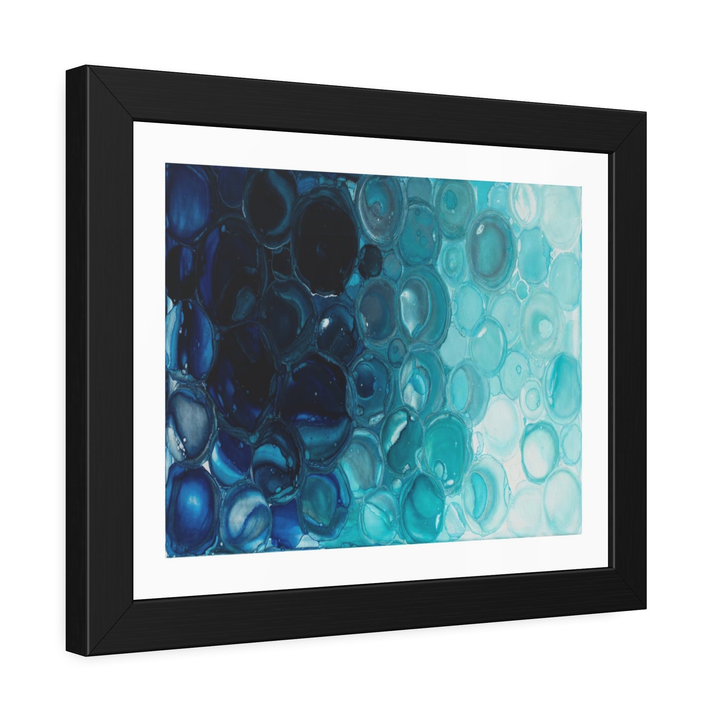Abstract Ocean Blue Framed Poster