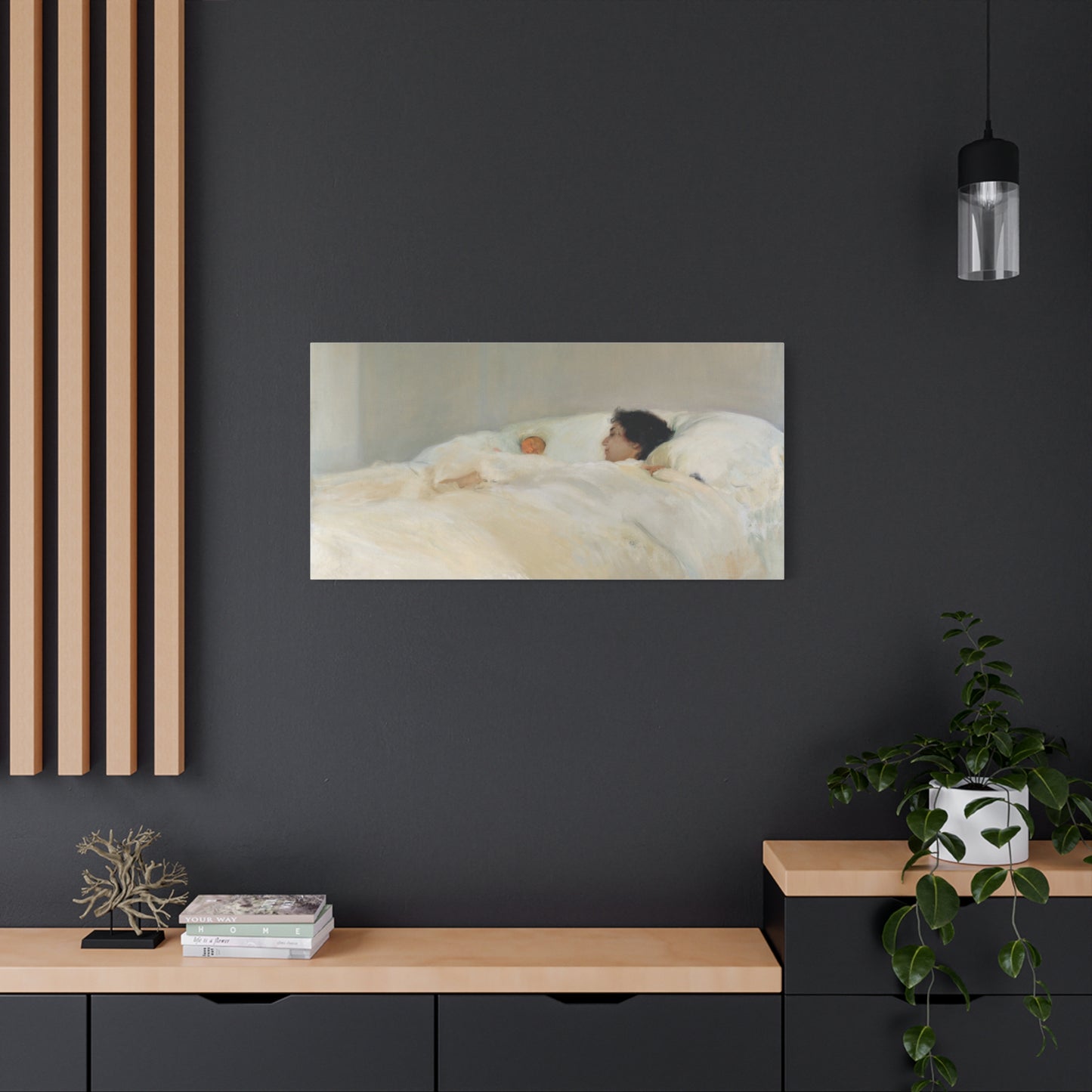 Mother by Joaquin Sorolla y Bastida Art Canvas Print — Serene Nursery Wall Decor