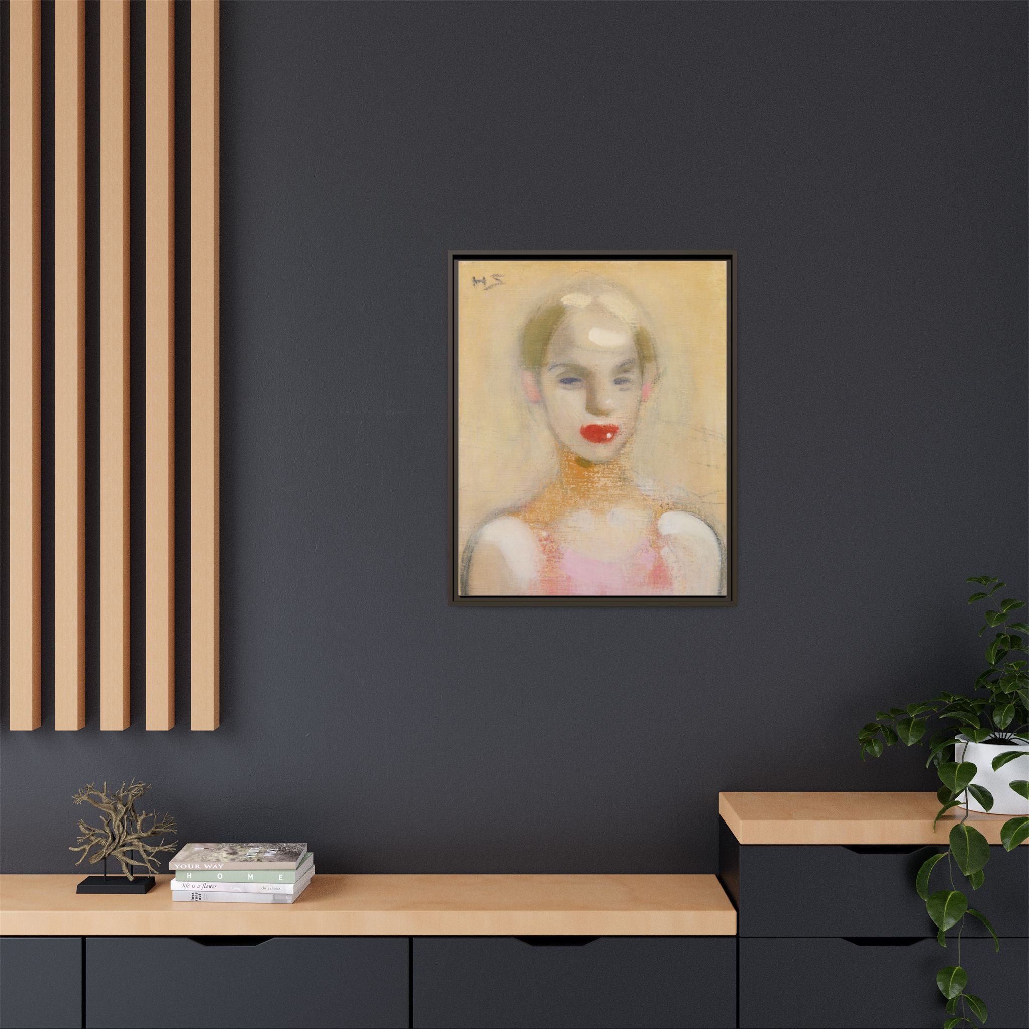 Circus Girl by Helene Schjerfbeck Framed Matte Canvas Portrait Art Print