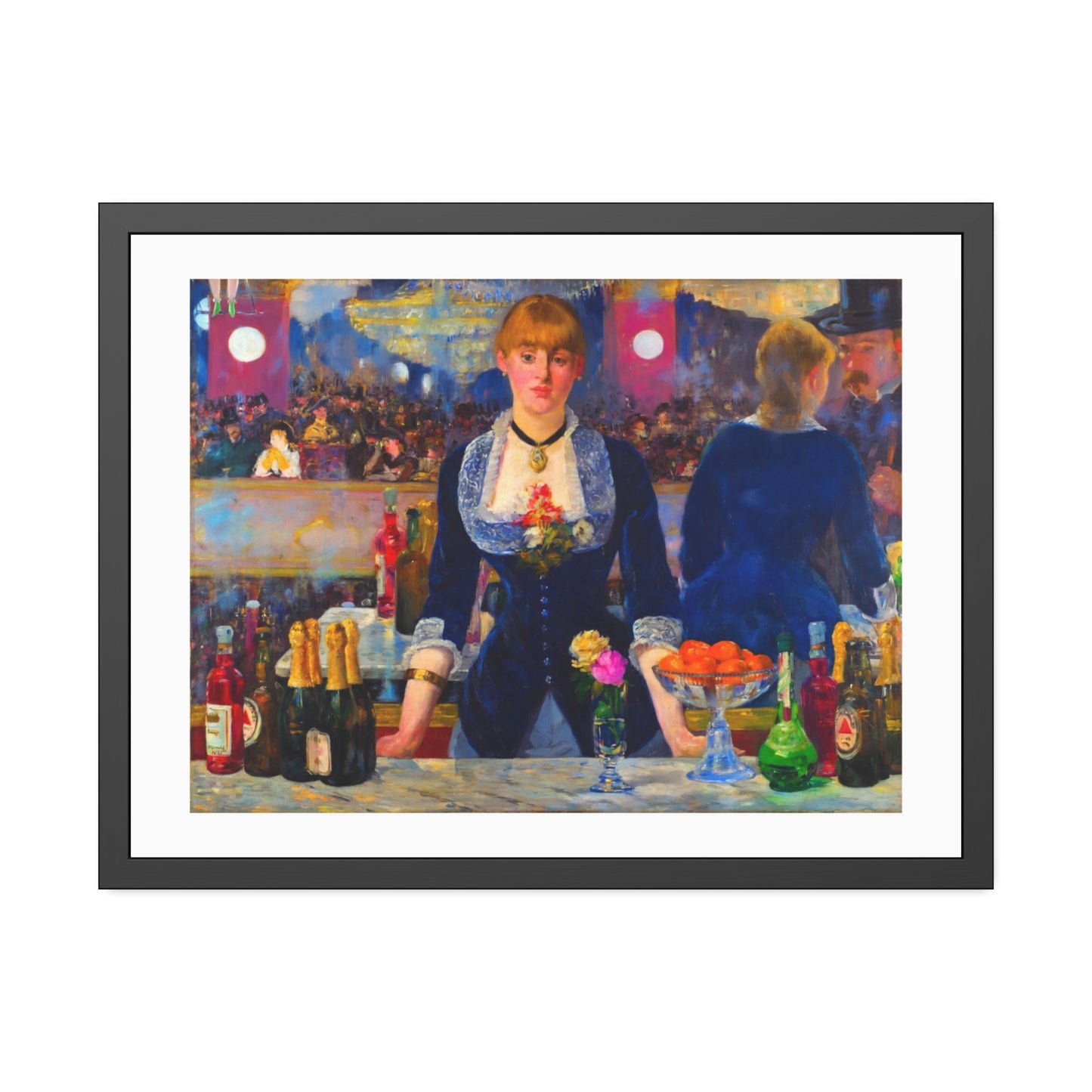 Framed Art Poster — 'A Bar at the Folies‑Bergère' Vintage Impressionist Print