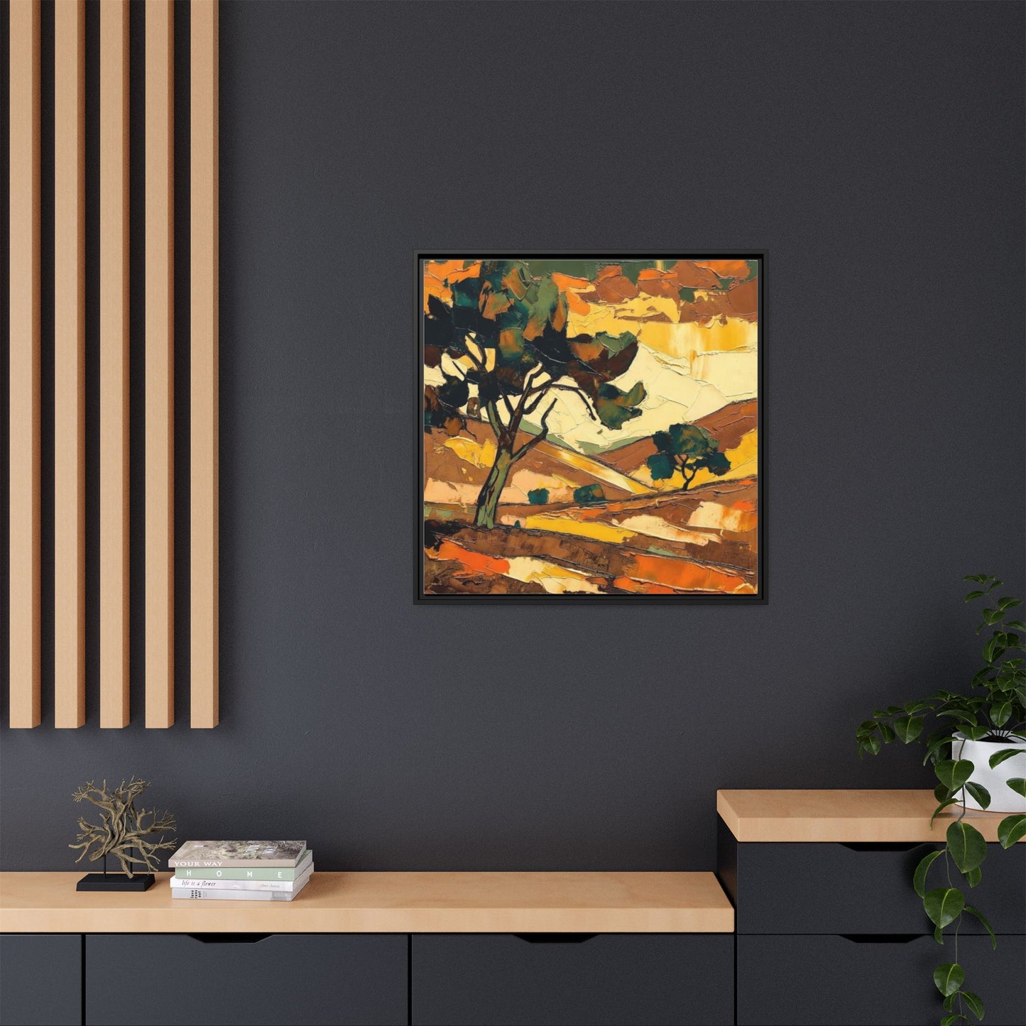 Framed Matte Canvas Landscape Art Print