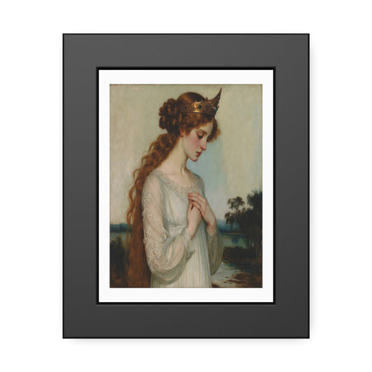 Framed Art Print — Pre-Raphaelite Woman Portrait, Vintage Romantic Wall Art