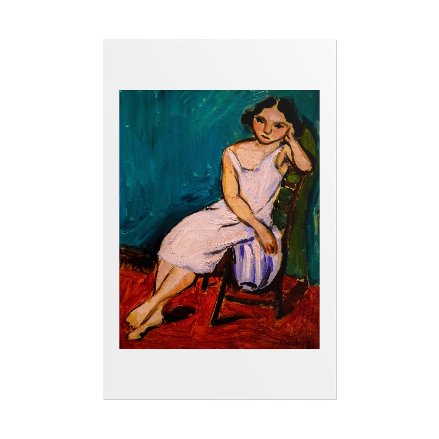 Jeune Fille assise by Henri Matisse Wall Art Print