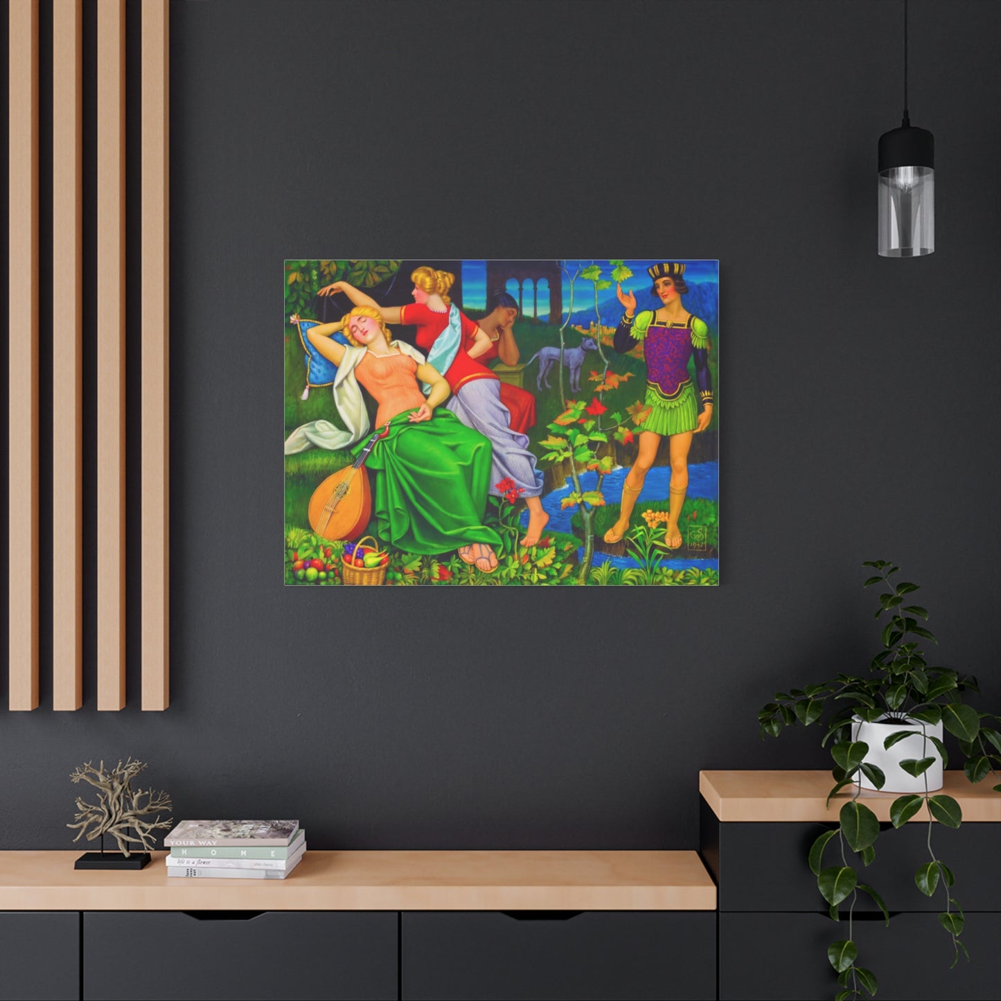 Colorful Renaissance-Inspired Matte Stretched Canvas Art