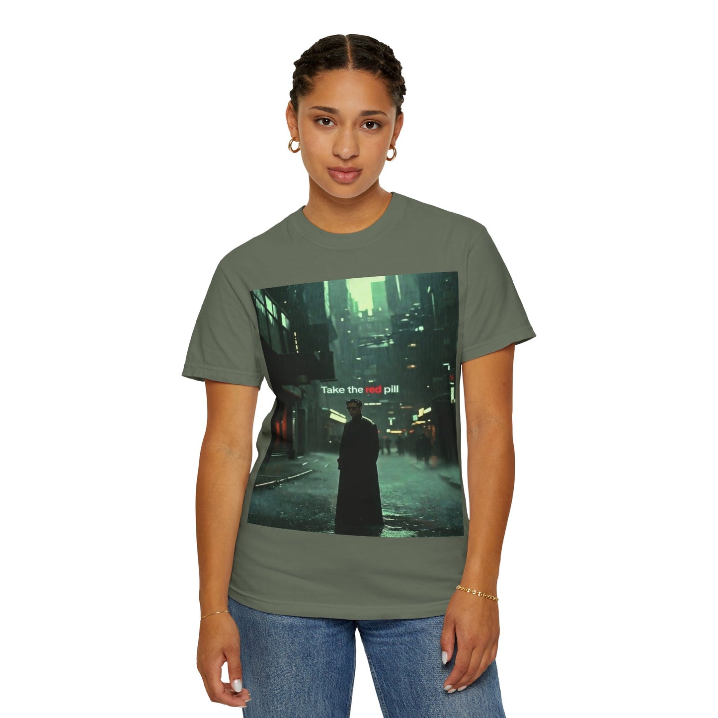 Take the Red Pill T-Shirt — Cyberpunk Noir Graphic Tee