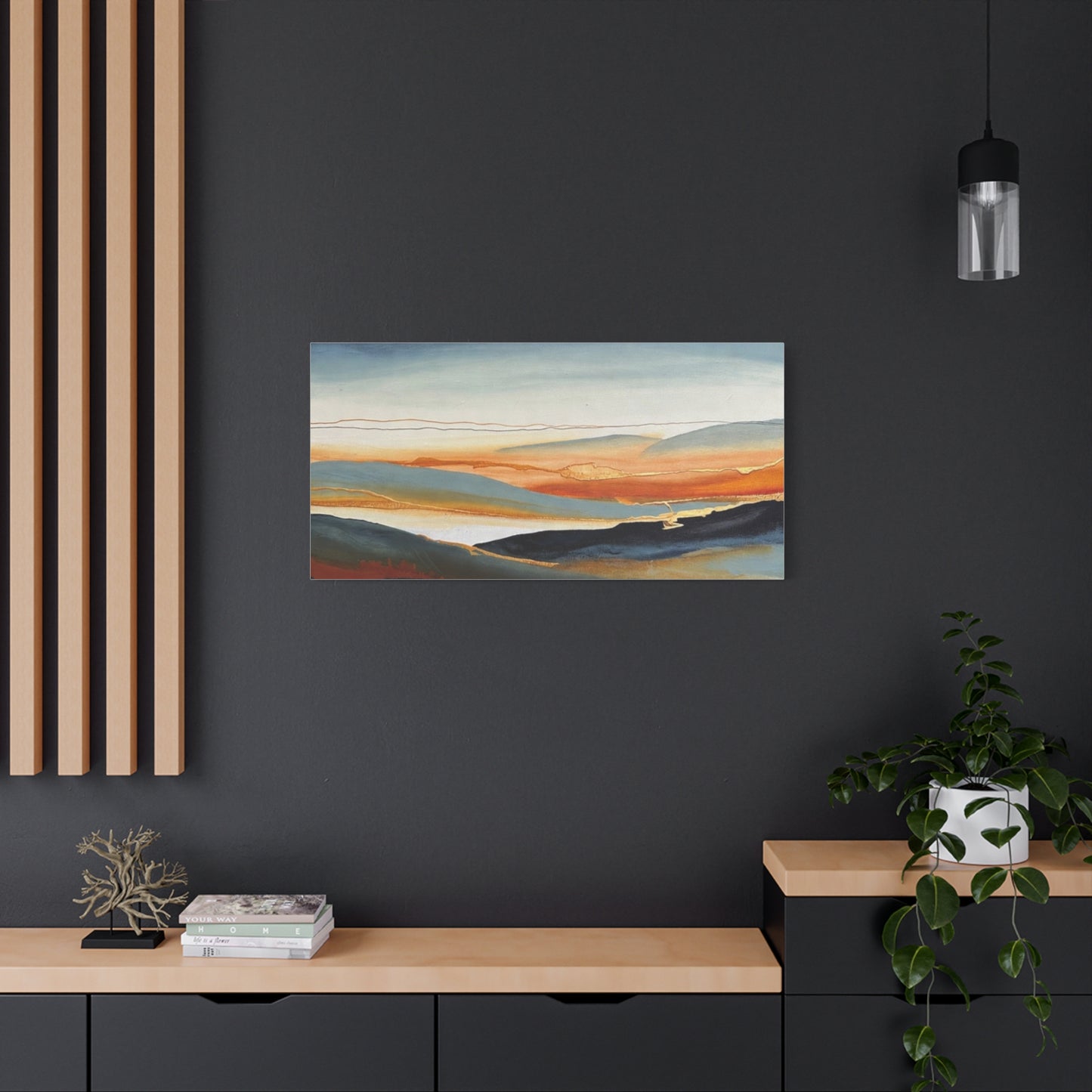 Abstract Coastal Sunset Canvas Print — Matte Stretched Wall Art