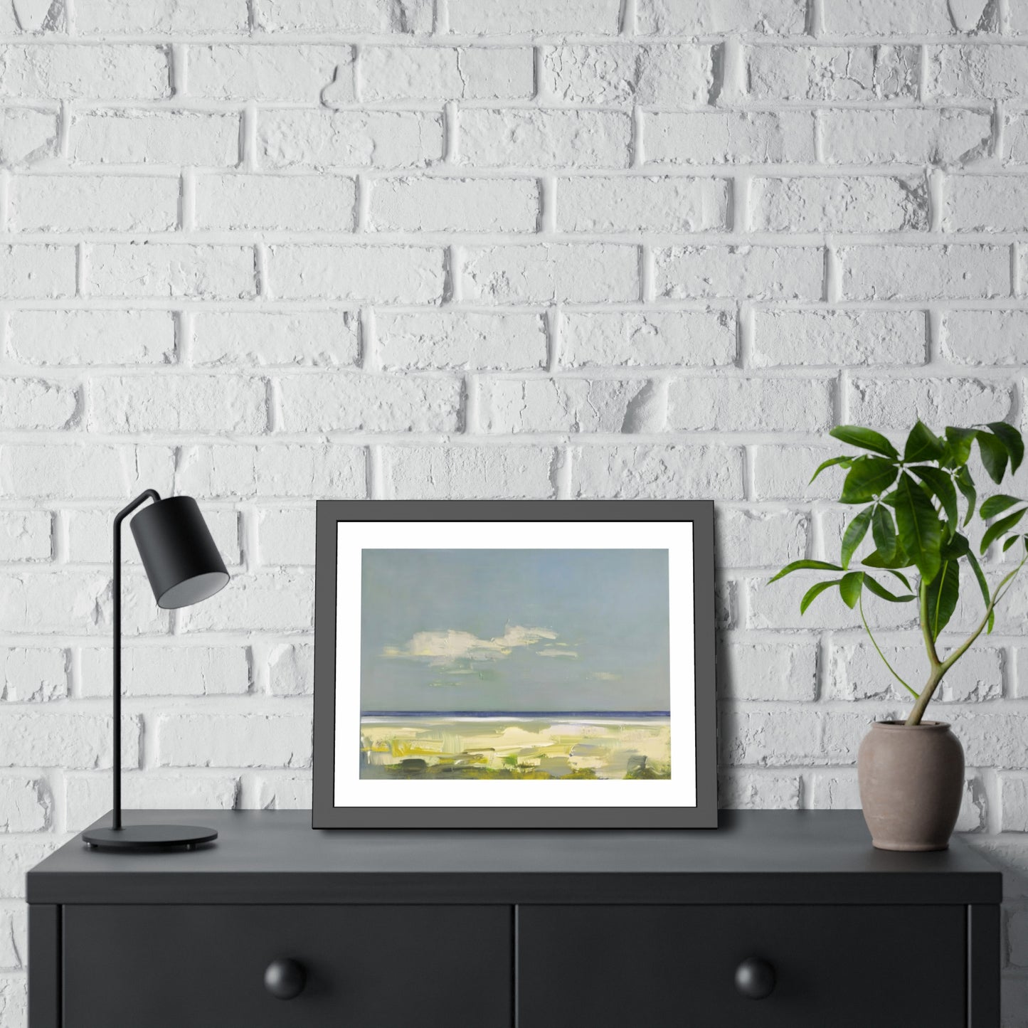 Framed Beach Print Poster — Coastal Landscape Wall Art