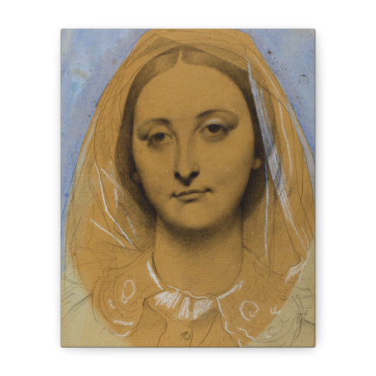 Mademoiselle Mary de Borderieux by Jean Auguste Dominique Ingres Matte Stretched Canvas Wall Art