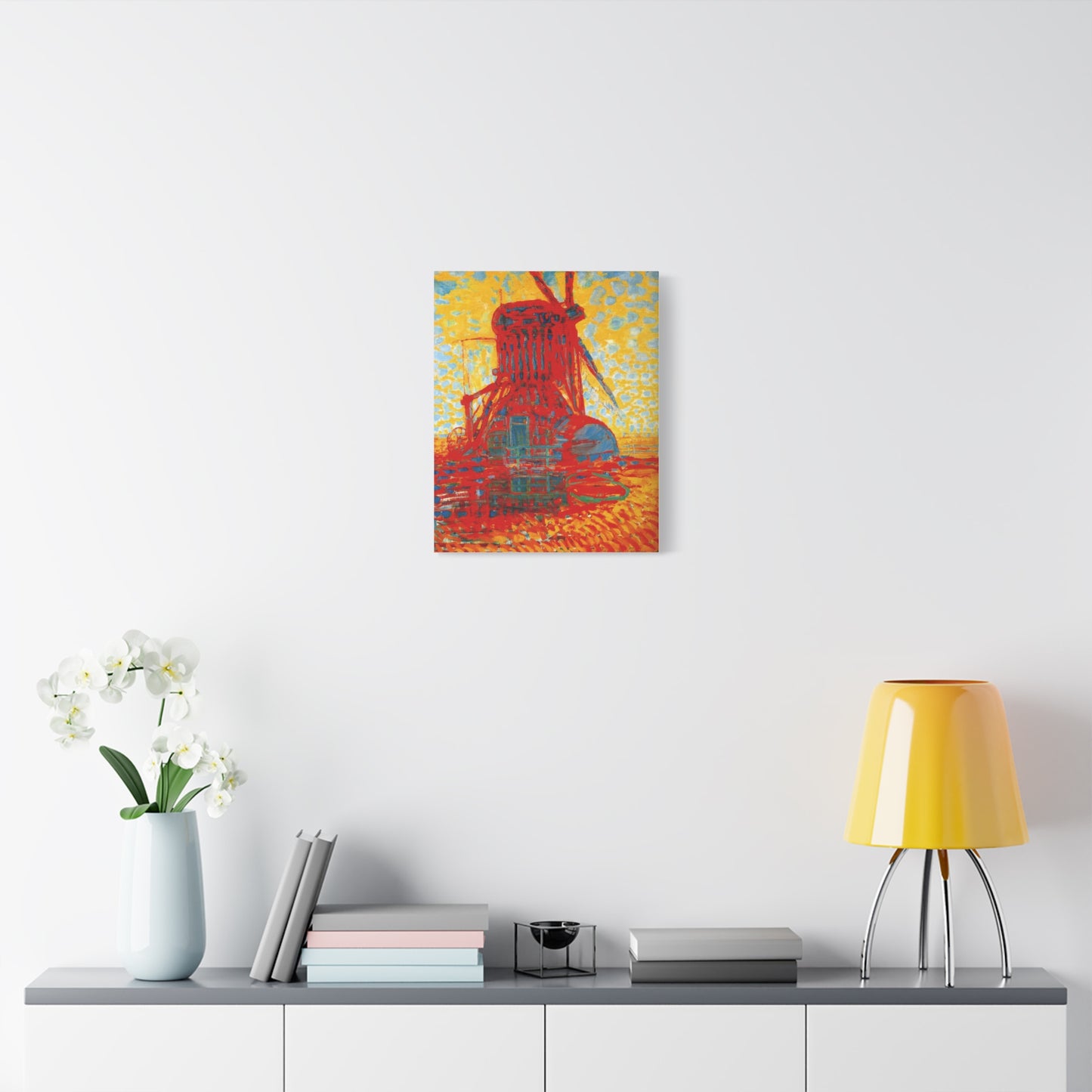 Mill by Sunlight by Piet Mondrian Canvas Wall Art Print