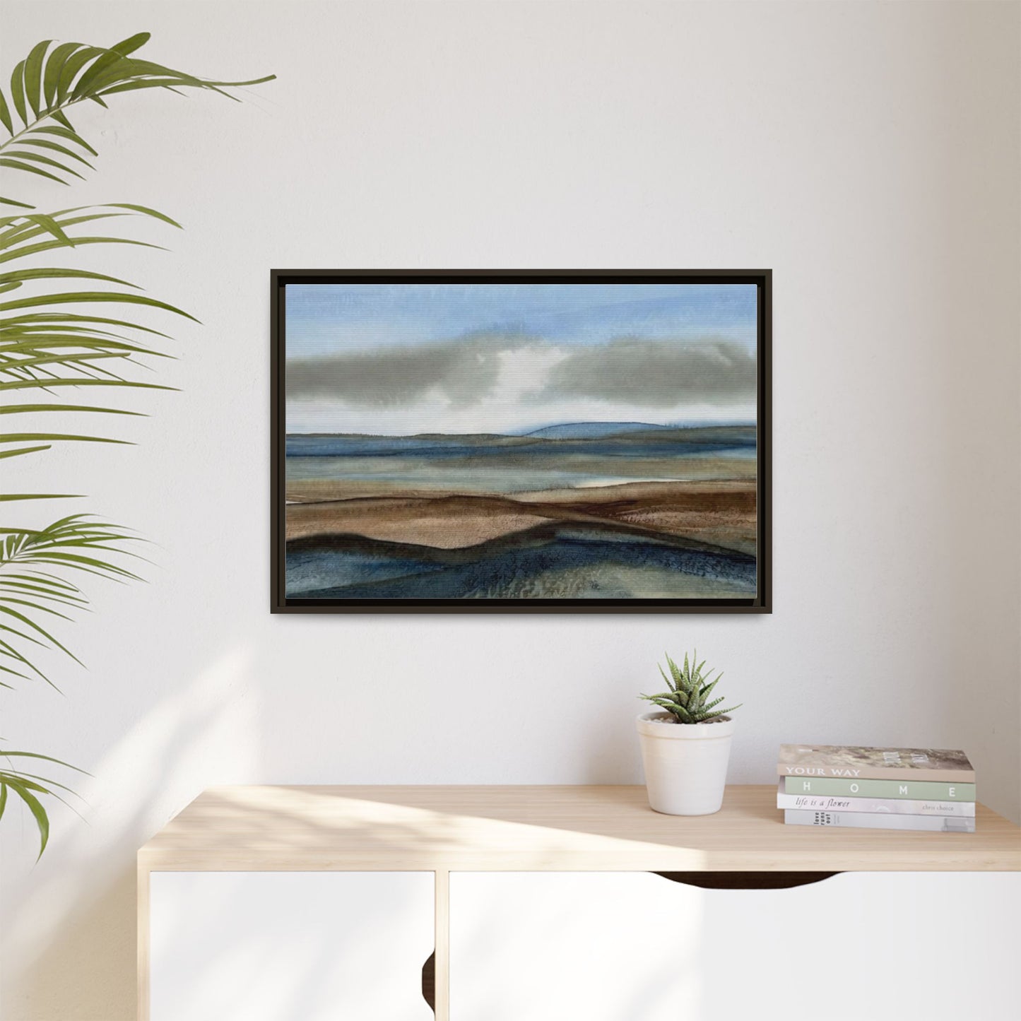 Matte Canvas Landscape, Framed (Multi-color)