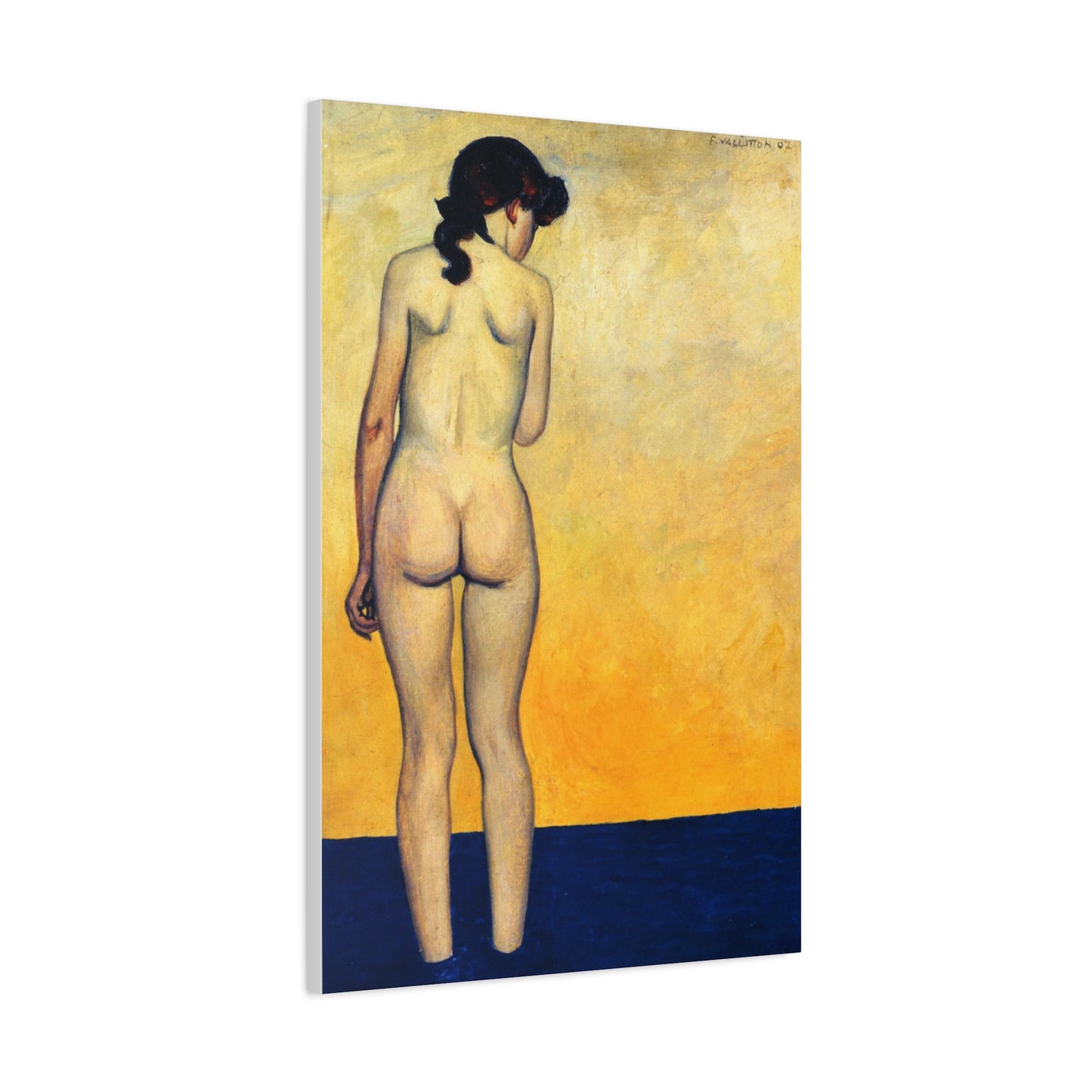Adolescente entrant dans l'eau by Félix Vallotton  Matte Stretched Wall Art Print