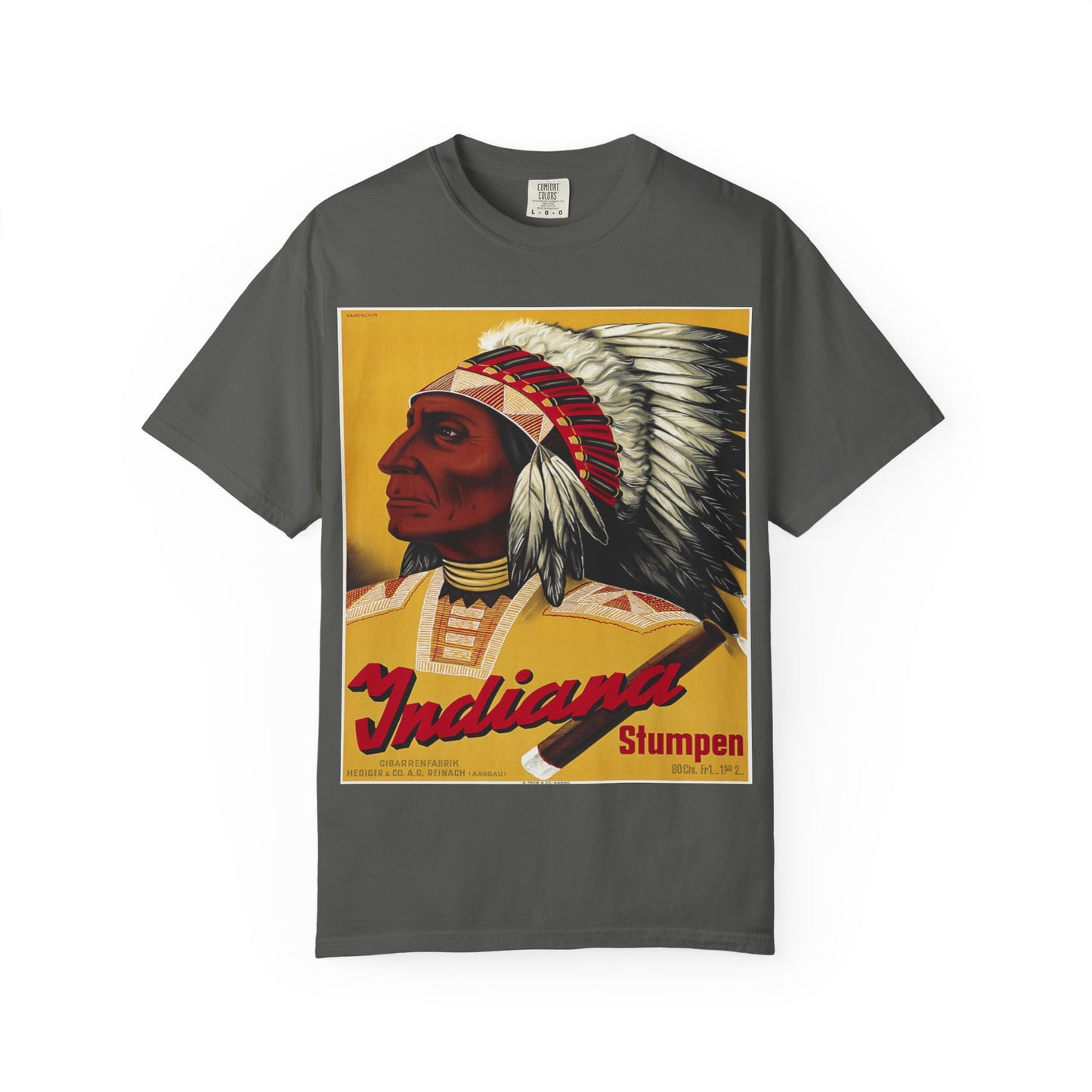 T-Shirt — Retro 'Indiana' Native Chief Vintage Poster Design