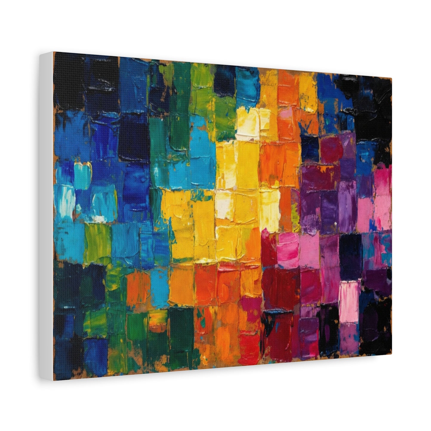 Mosaic Squares Matte Canvas, Stretched, 1.25"