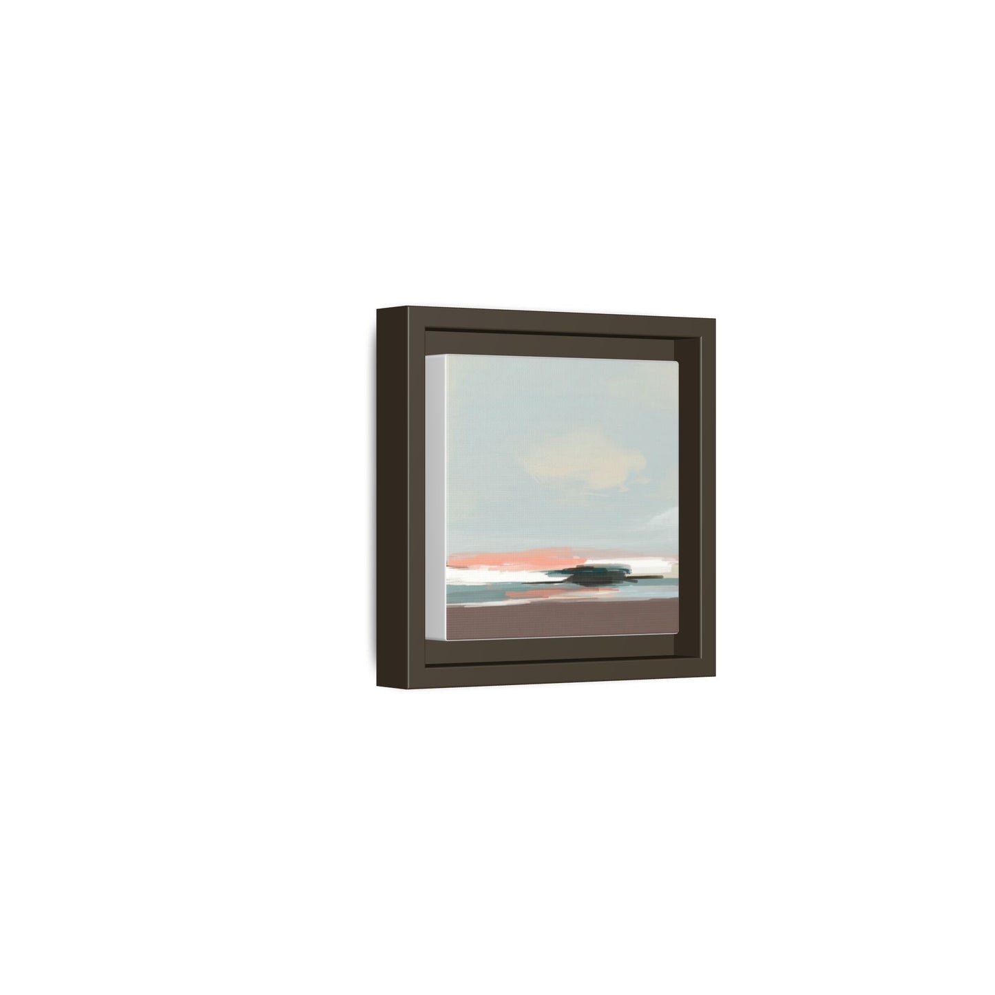 Framed Matte Canvas Print — Soft Coastal Abstract Landscape
