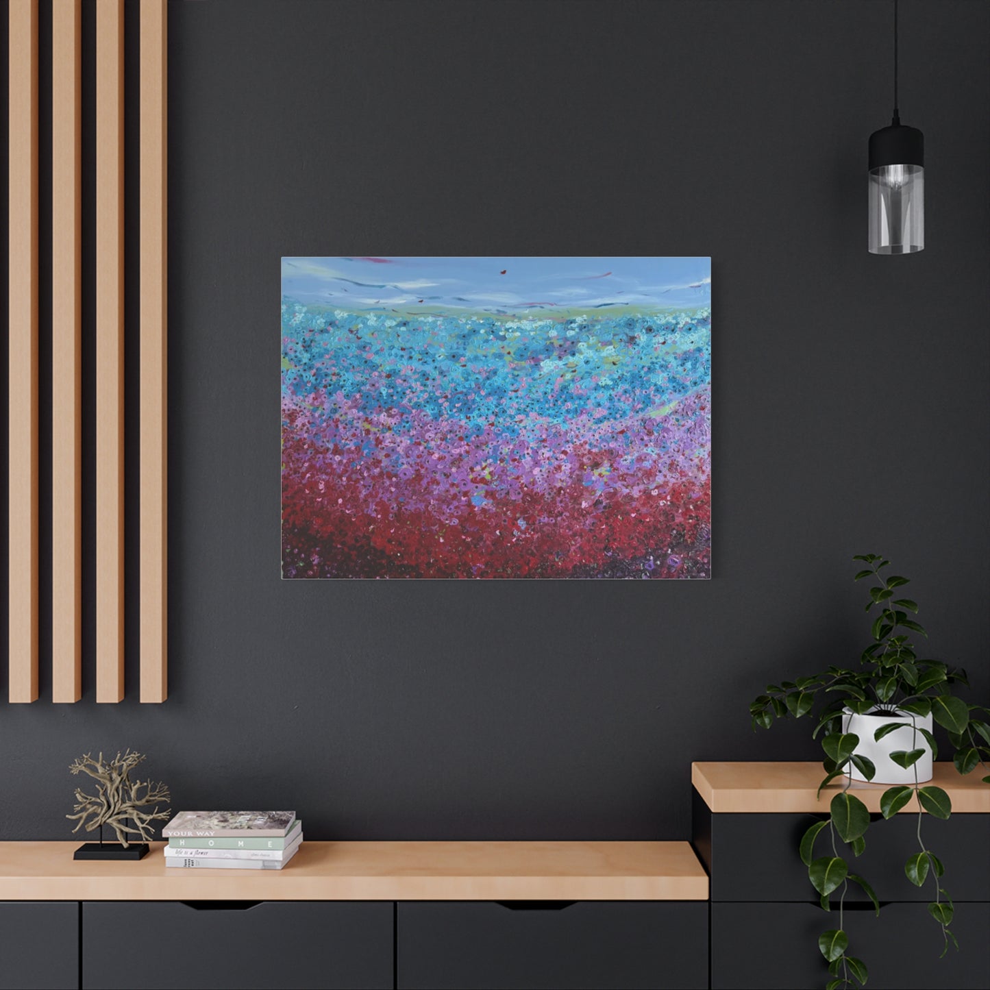 Bloom by Unknown Abstract Coastal Bloom Canvas Wall Art — Matte Stretched 1.25"