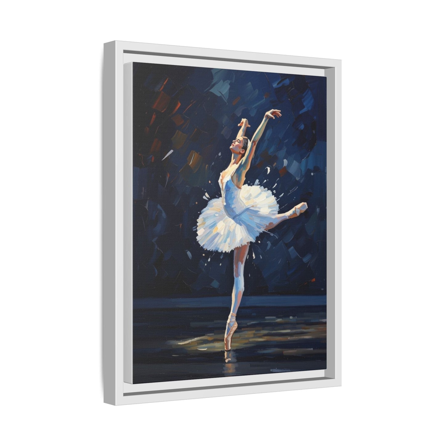 Ballerina Ballet Canvas Print — Framed Matte Wall Art